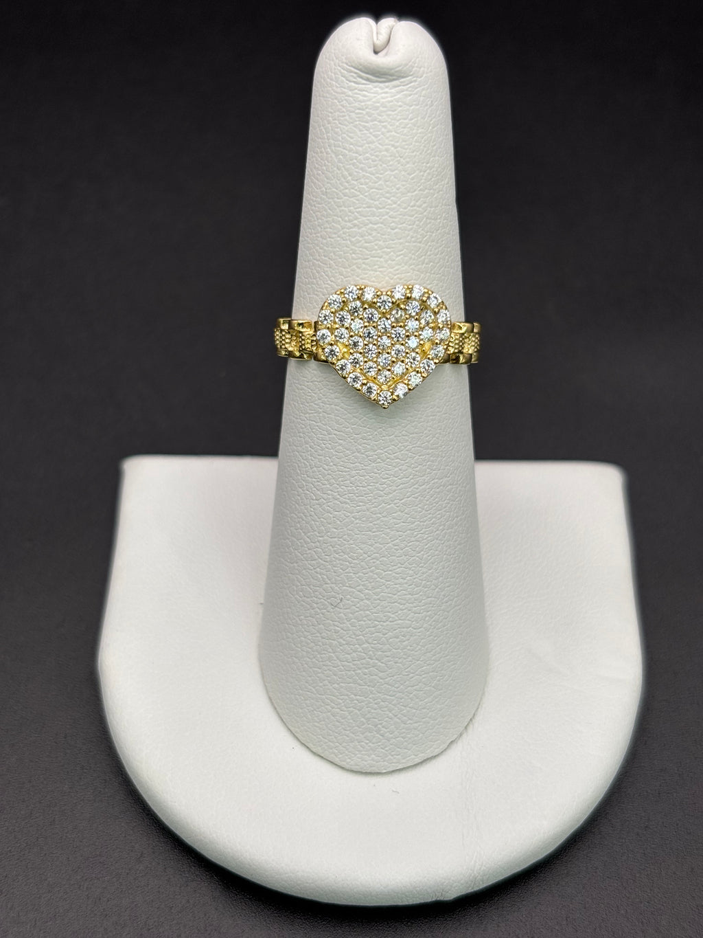 10k Solid Gold Ring Heart
