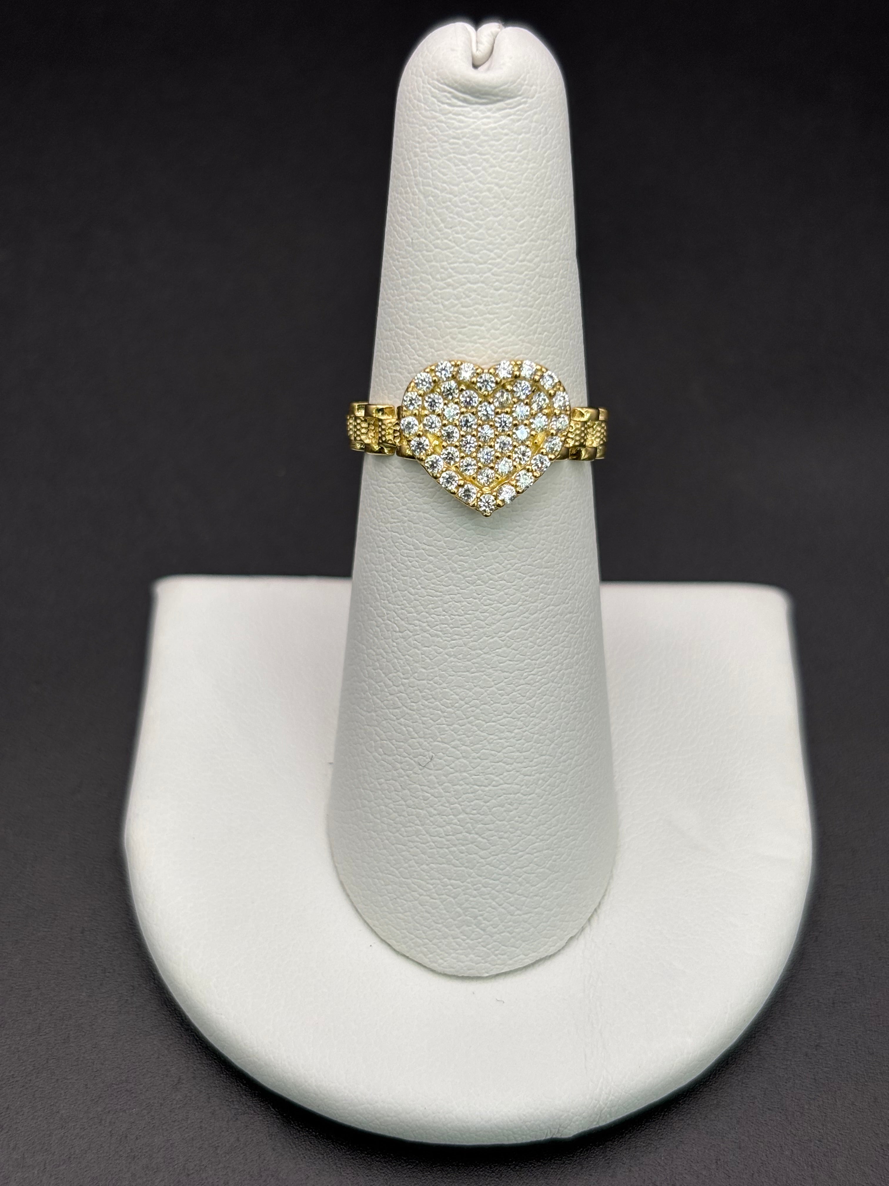 10k Solid Gold Ring Heart