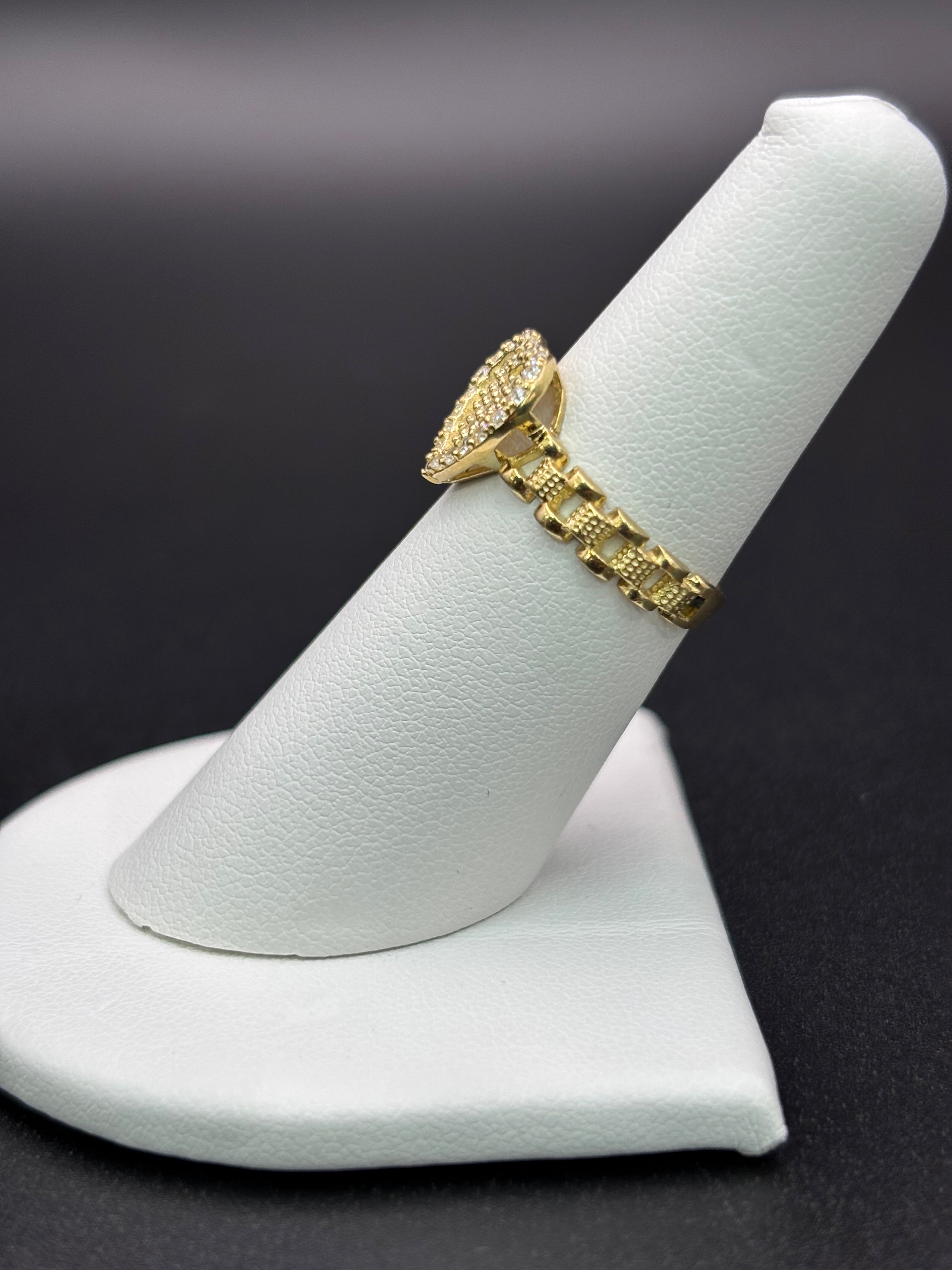 10k Solid Gold Ring Heart
