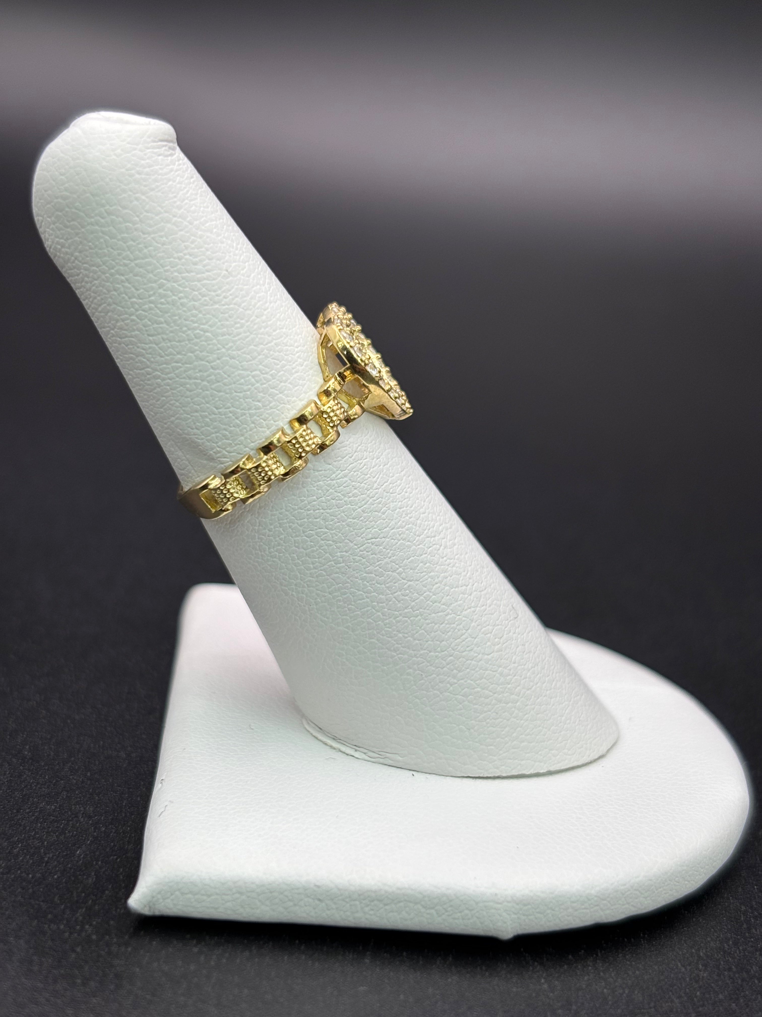 10k Solid Gold Ring Heart