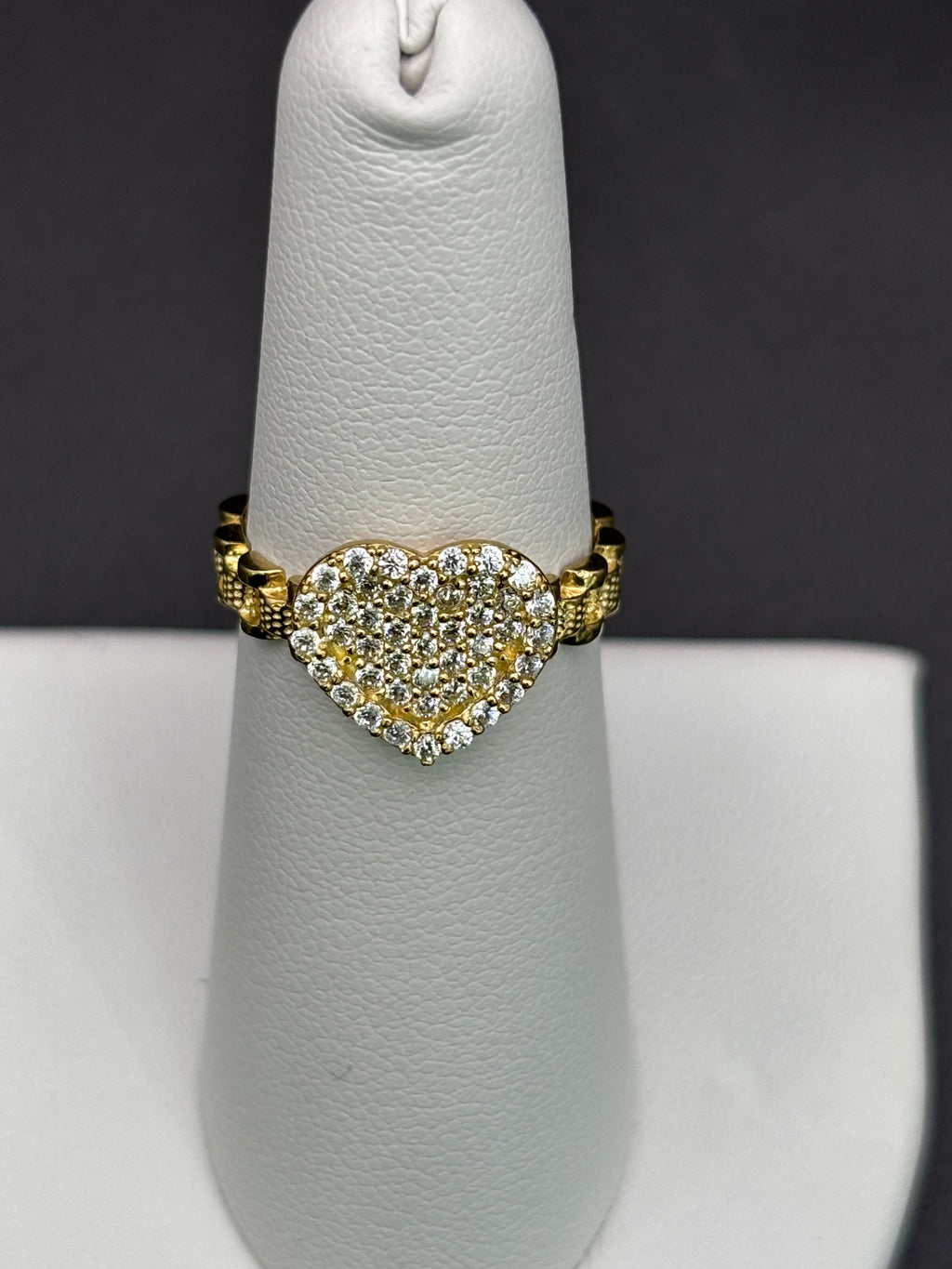 10k Solid Gold Ring Heart