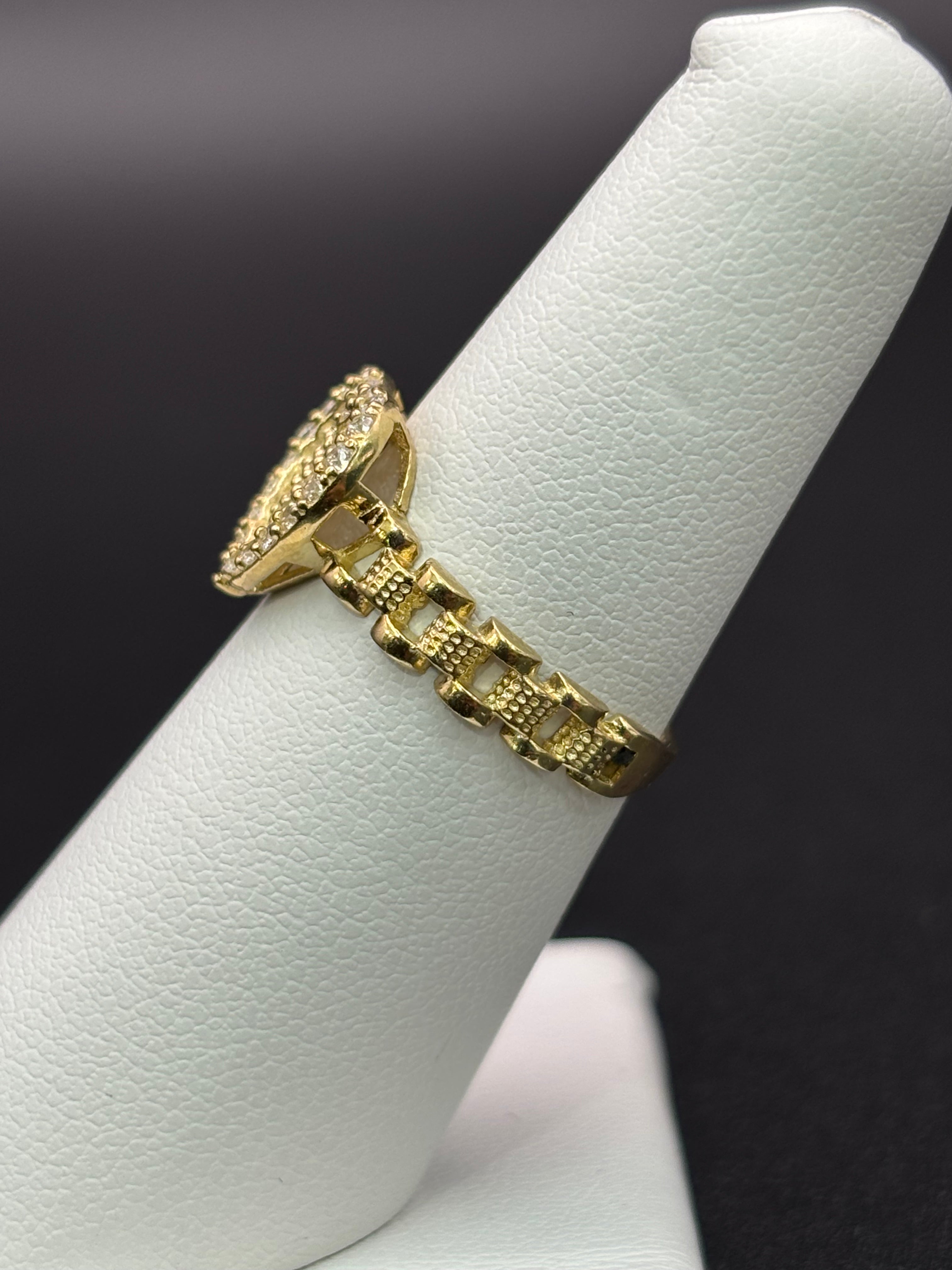 10k Solid Gold Ring Heart