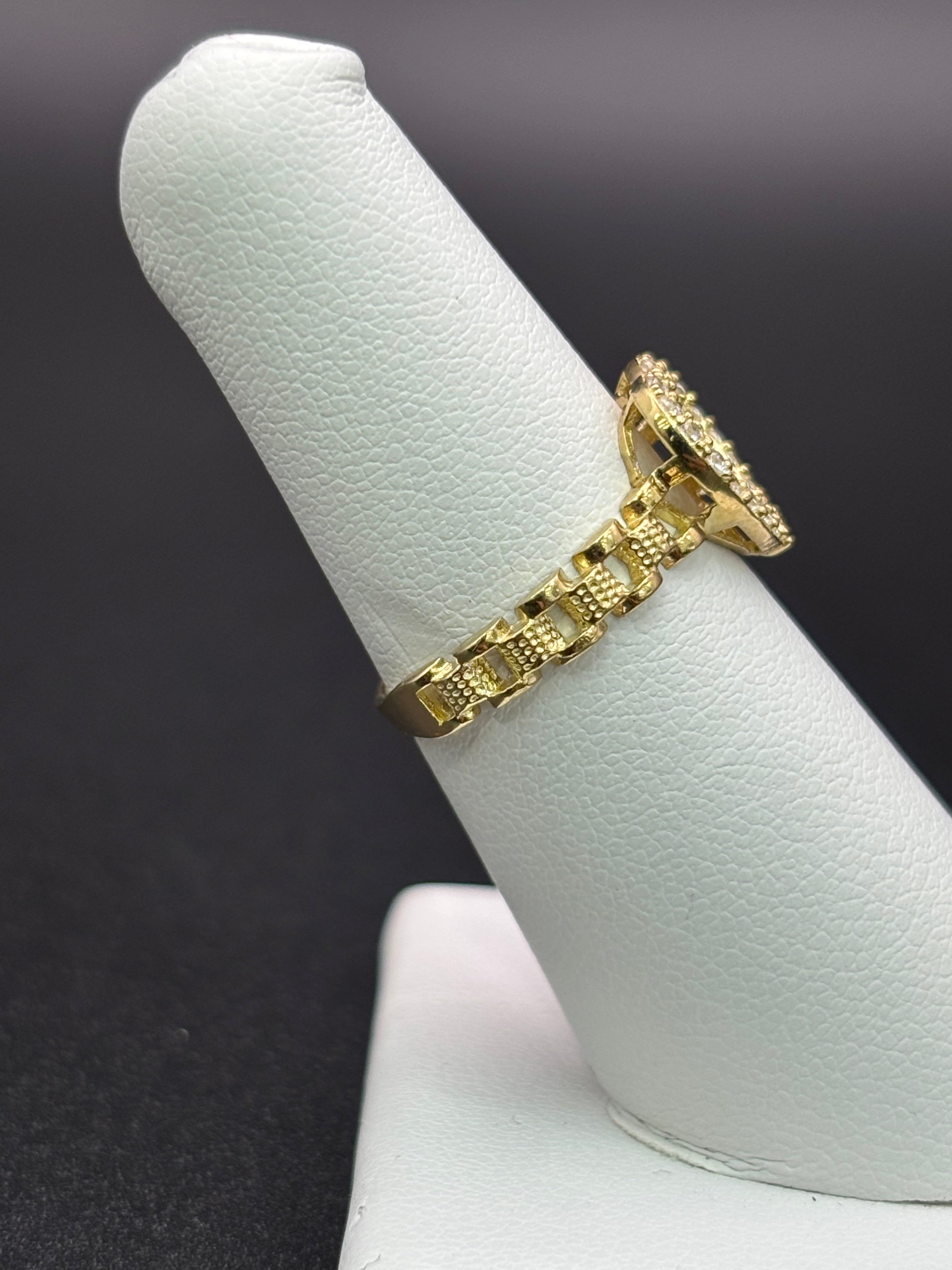 10k Solid Gold Ring Heart