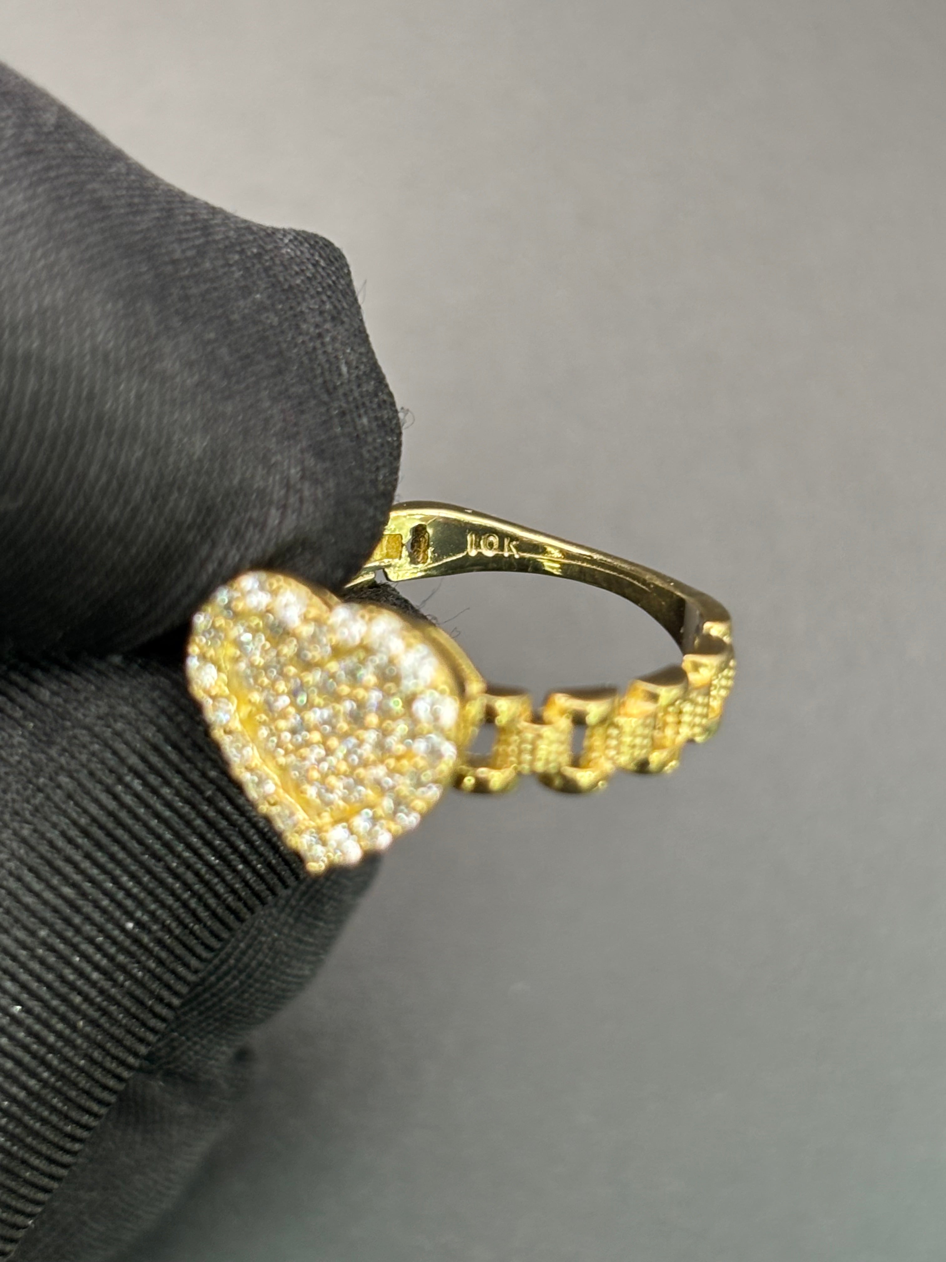 10k Solid Gold Ring Heart