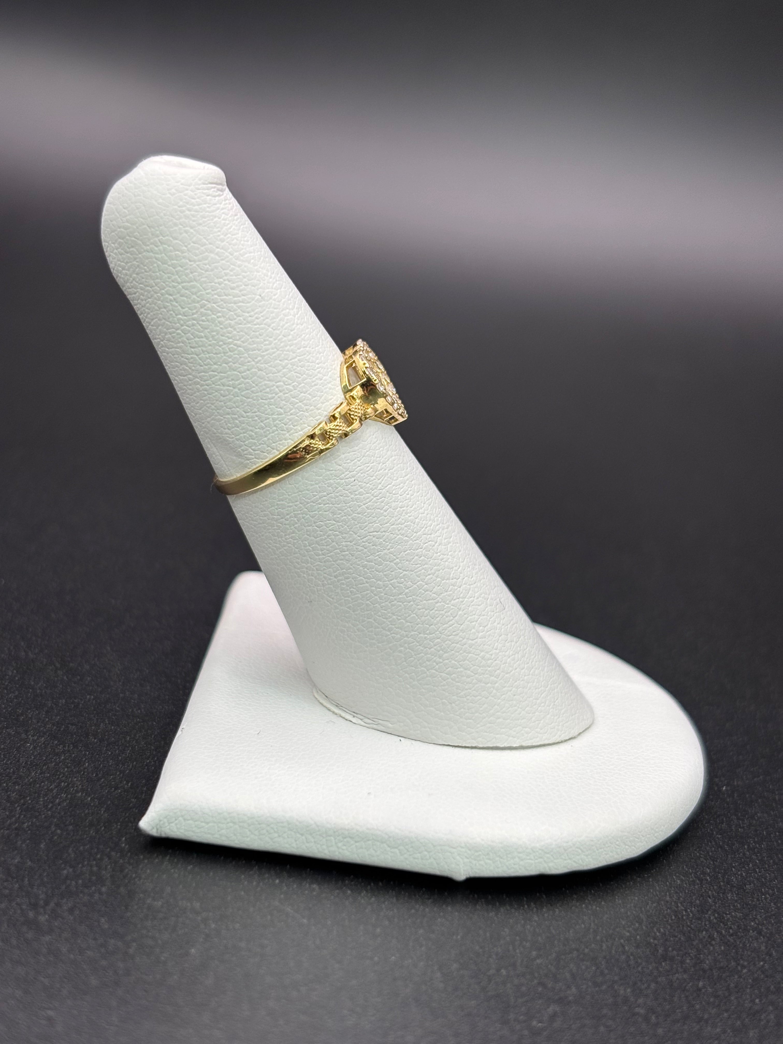 10k Solid Gold Ring Heart