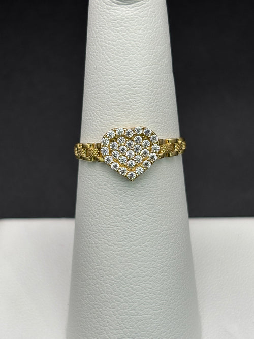10k Solid Gold Ring Heart