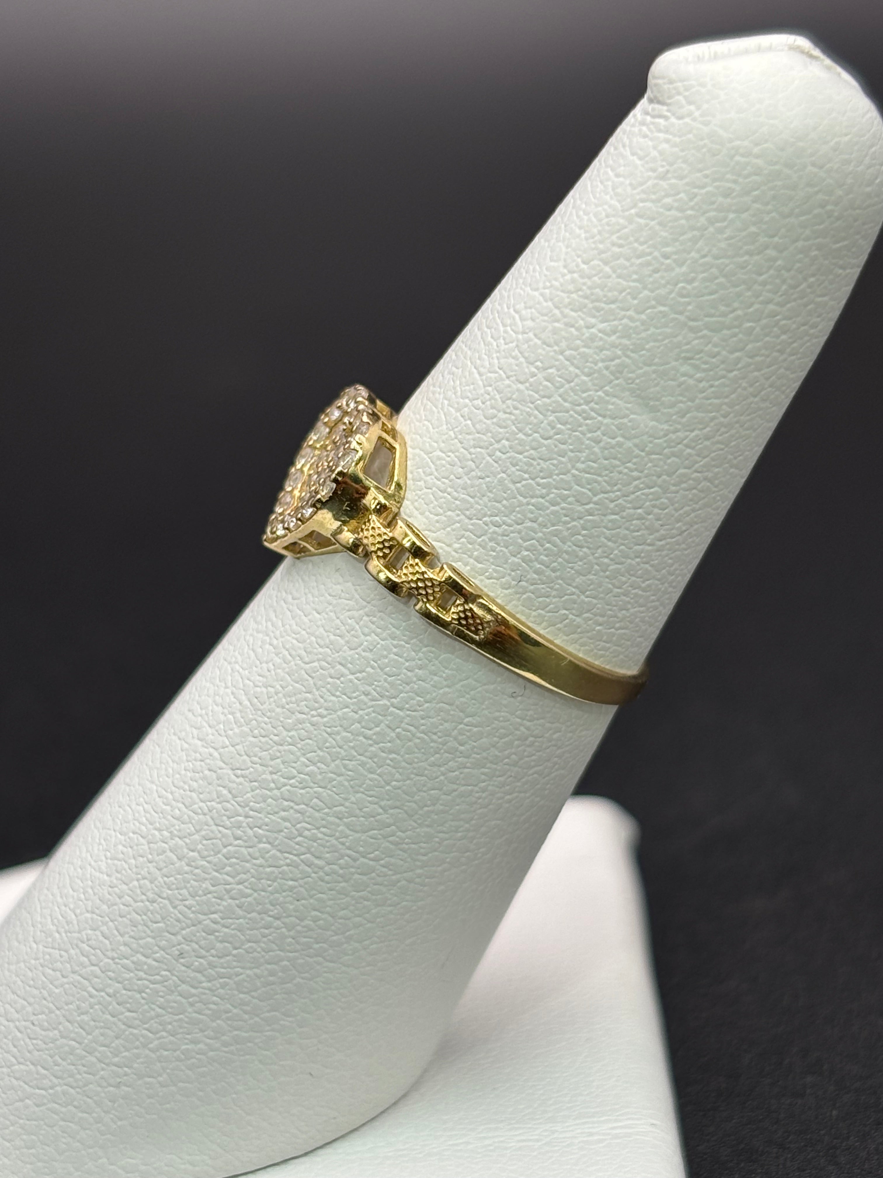 10k Solid Gold Ring Heart