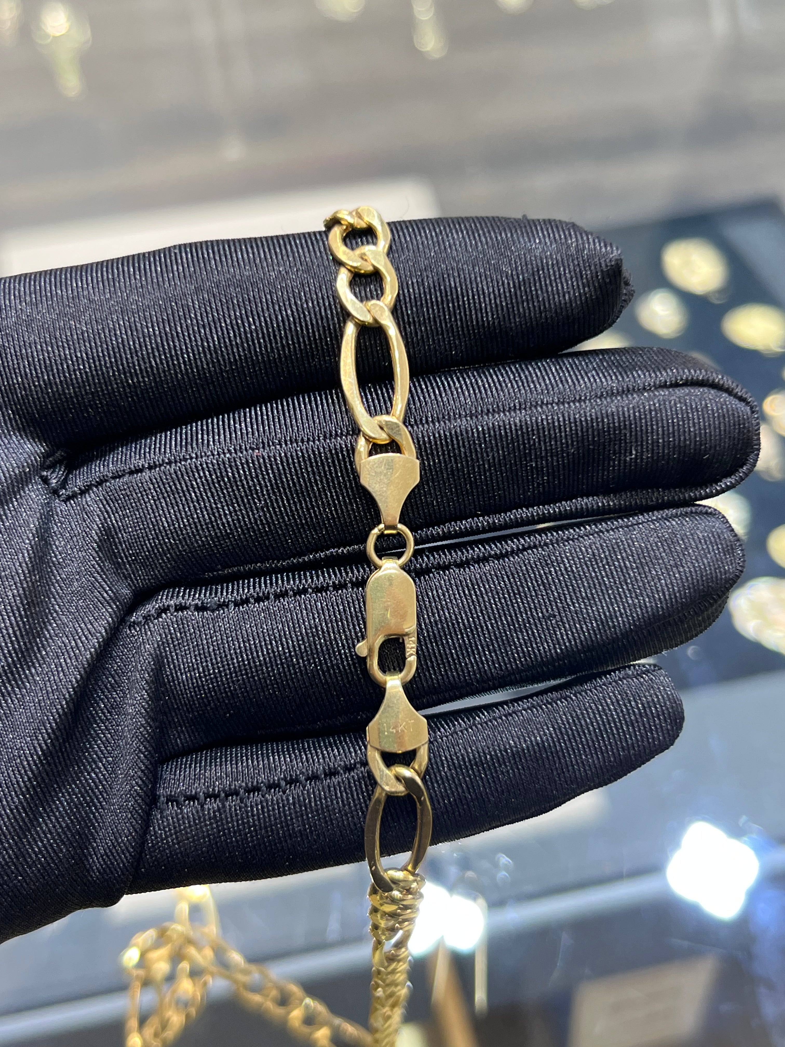 14k Gold Figaro Chain #1
