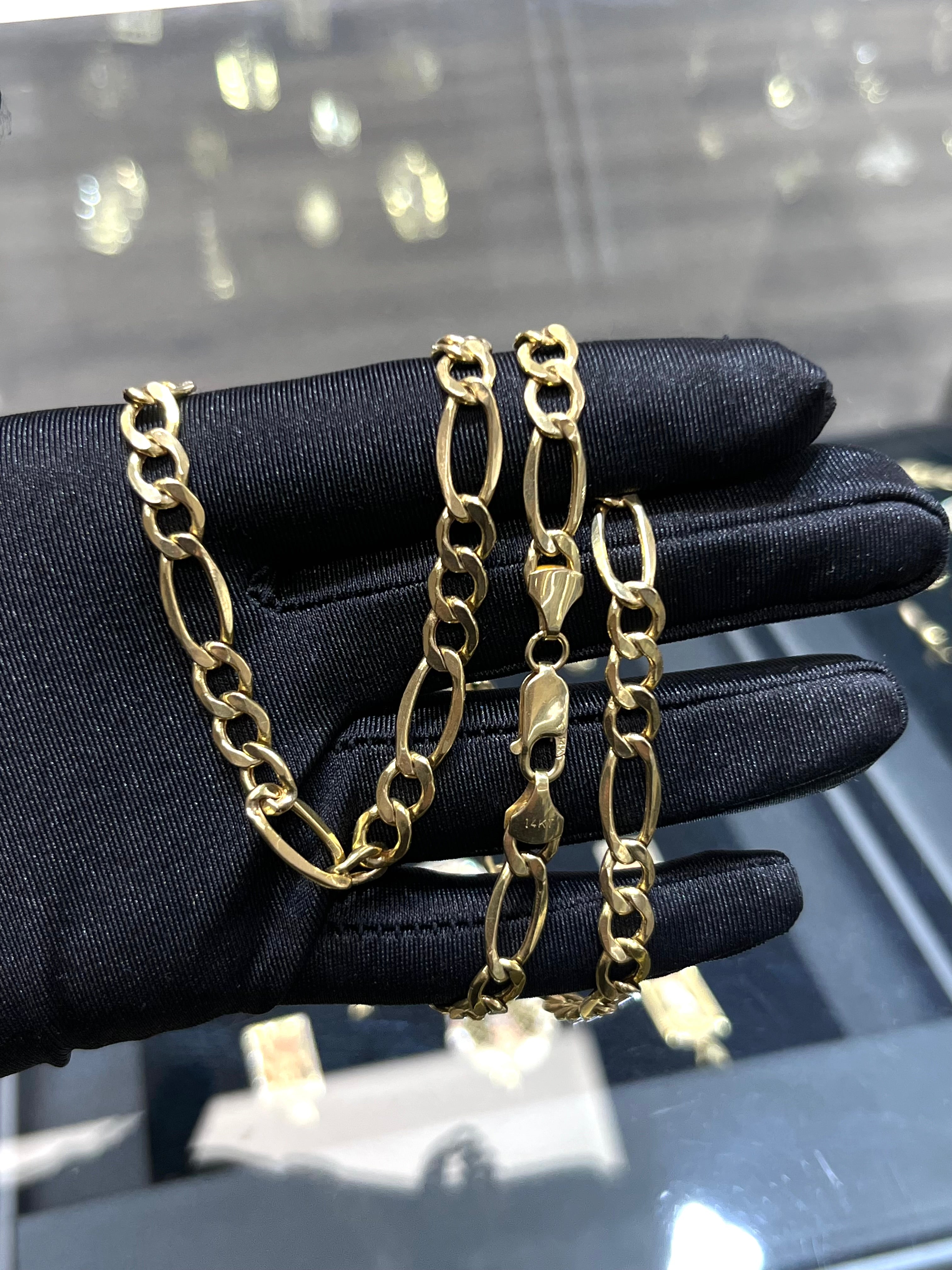 14k Gold Figaro Chain #1