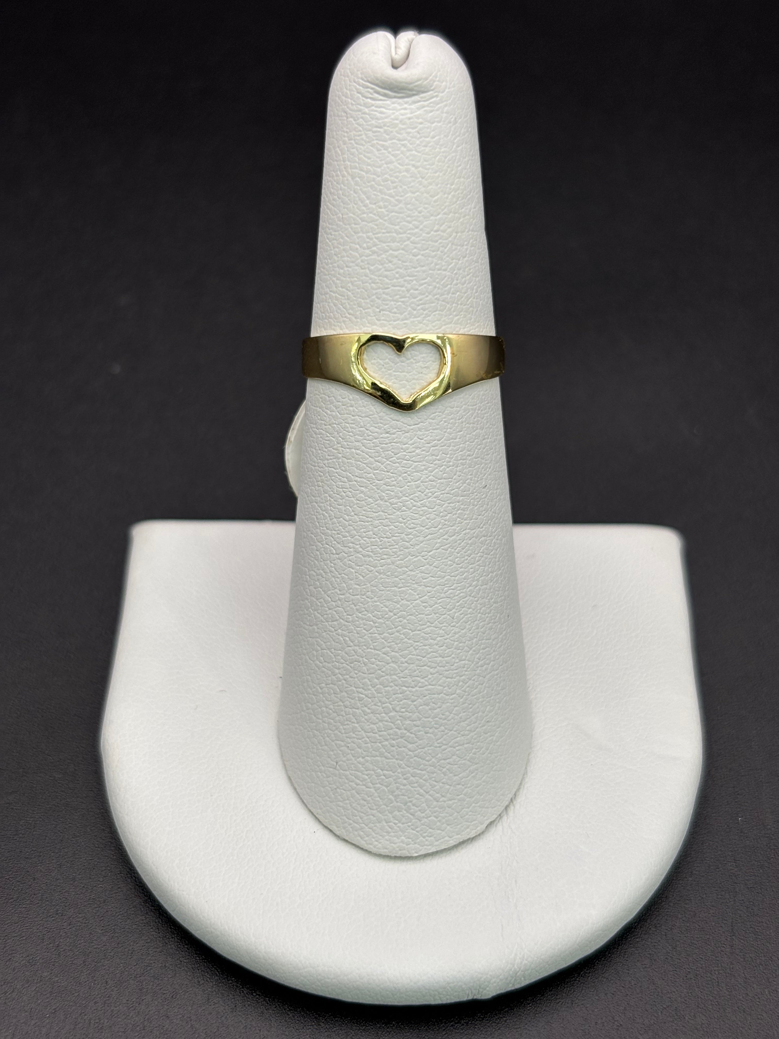 10k Solid Gold Ring Heart