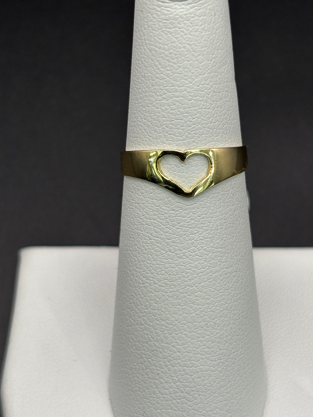 10k Solid Gold Ring Heart