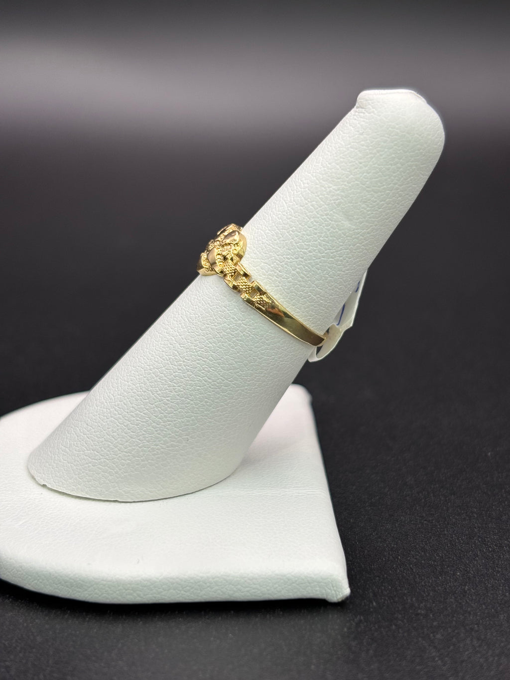 10k Solid Gold Nugget Ring Heart