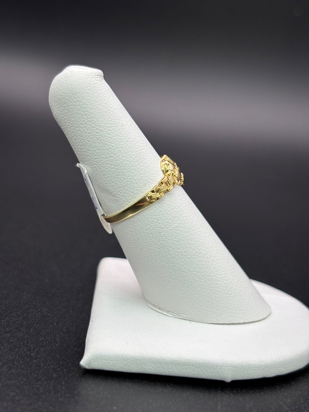 10k Solid Gold Nugget Ring Heart