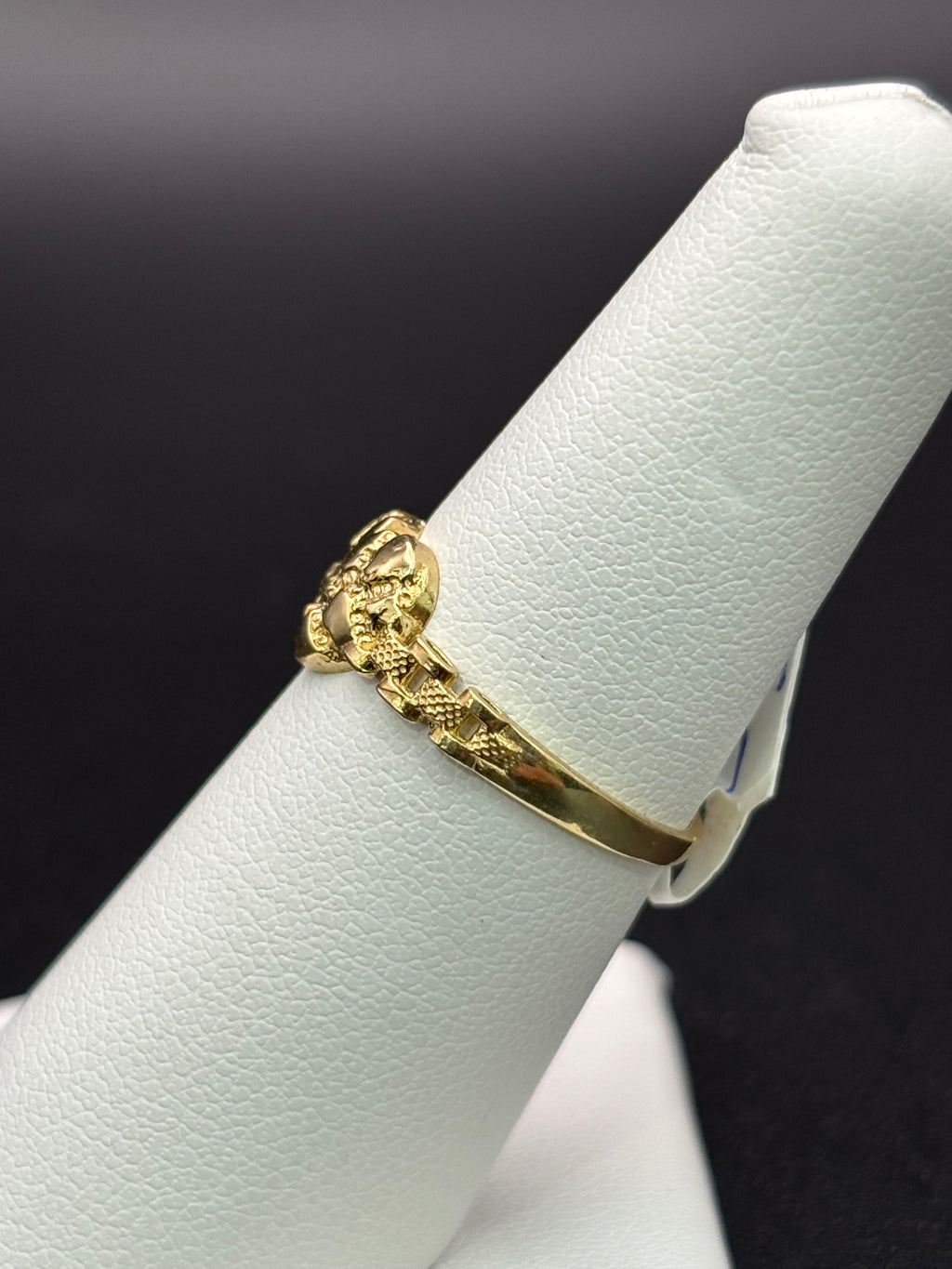 10k Solid Gold Nugget Ring Heart