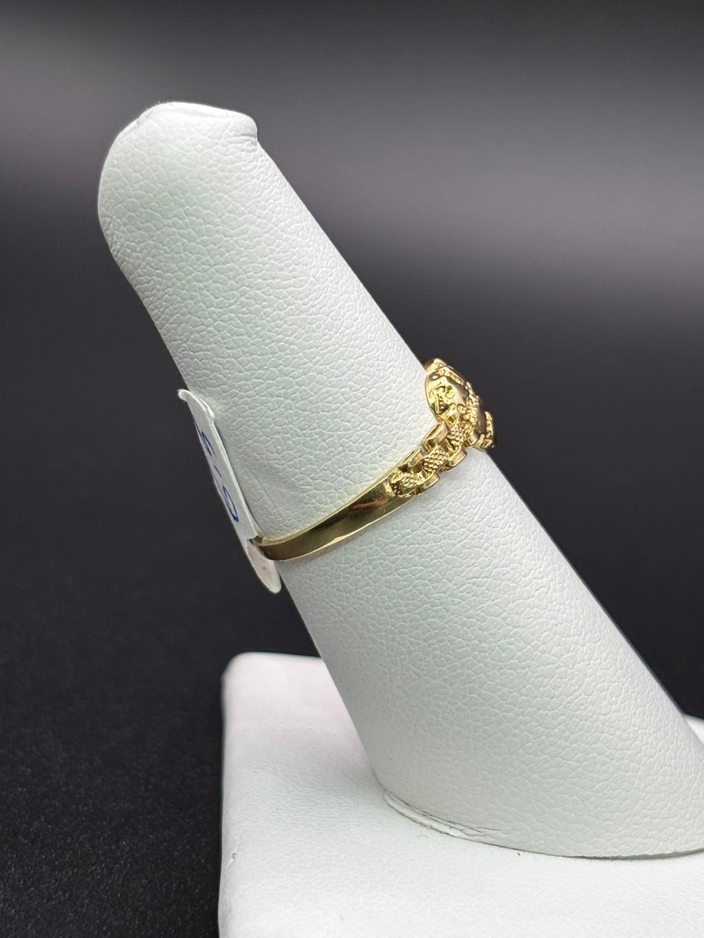 10k Solid Gold Nugget Ring Heart