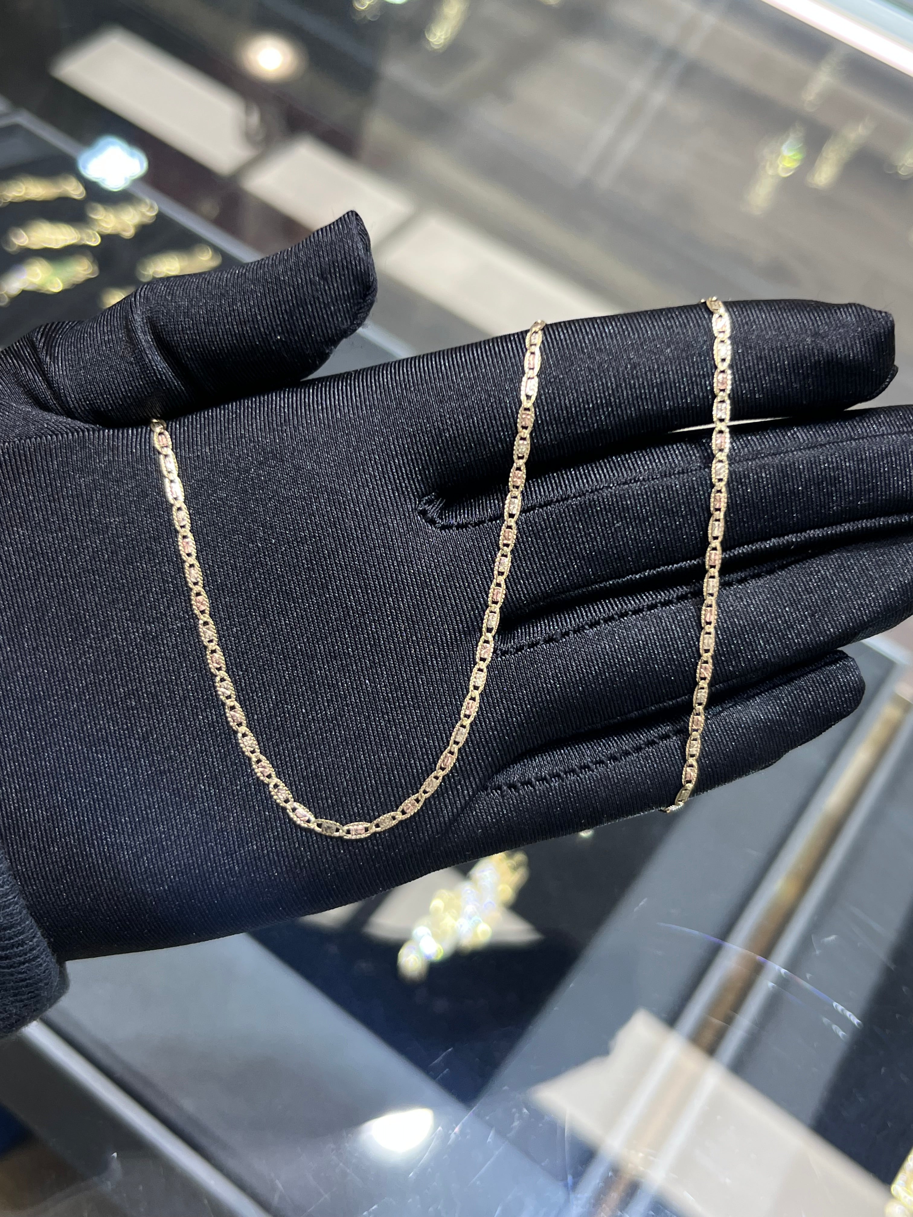 14k Gold 2 MM Valentino Chain #22