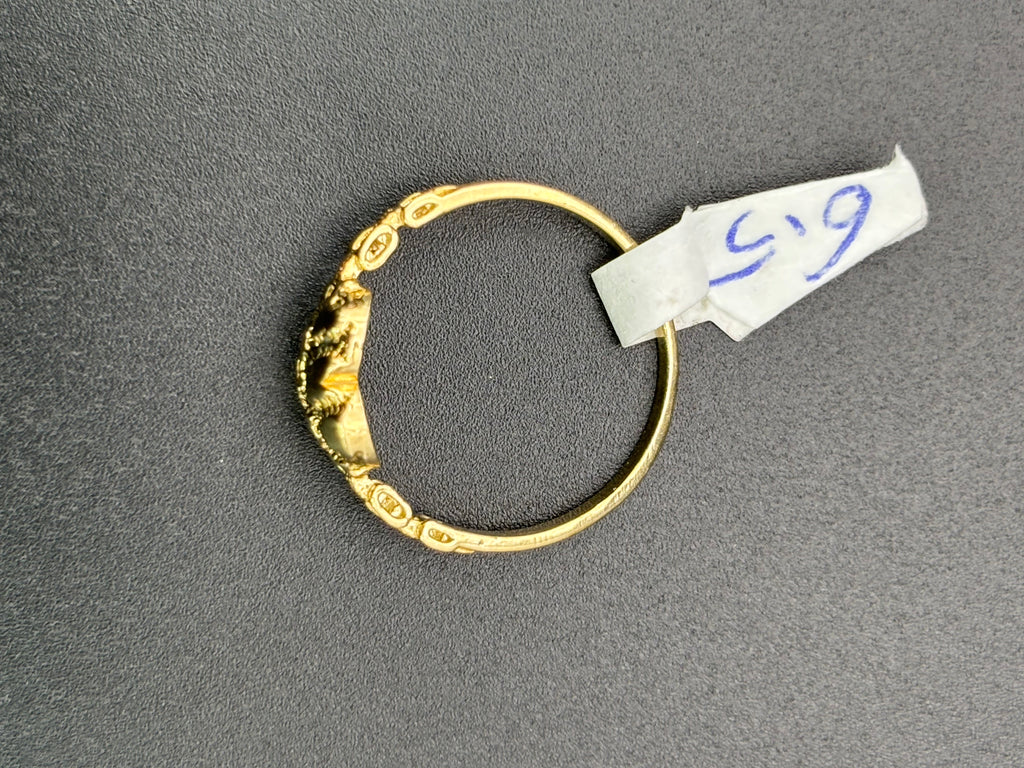 10k Solid Gold Nugget Ring Heart