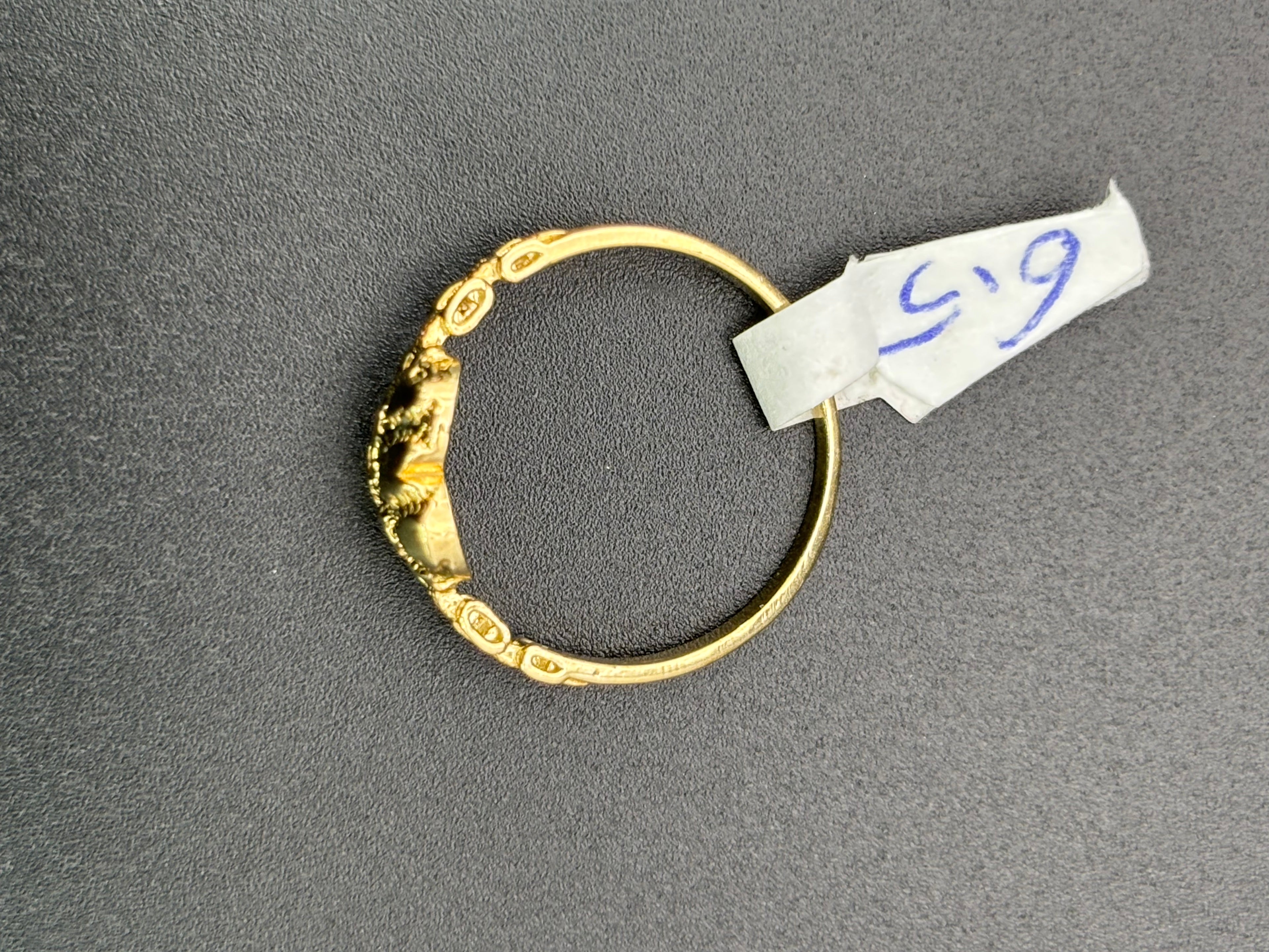 10k Solid Gold Nugget Ring Heart