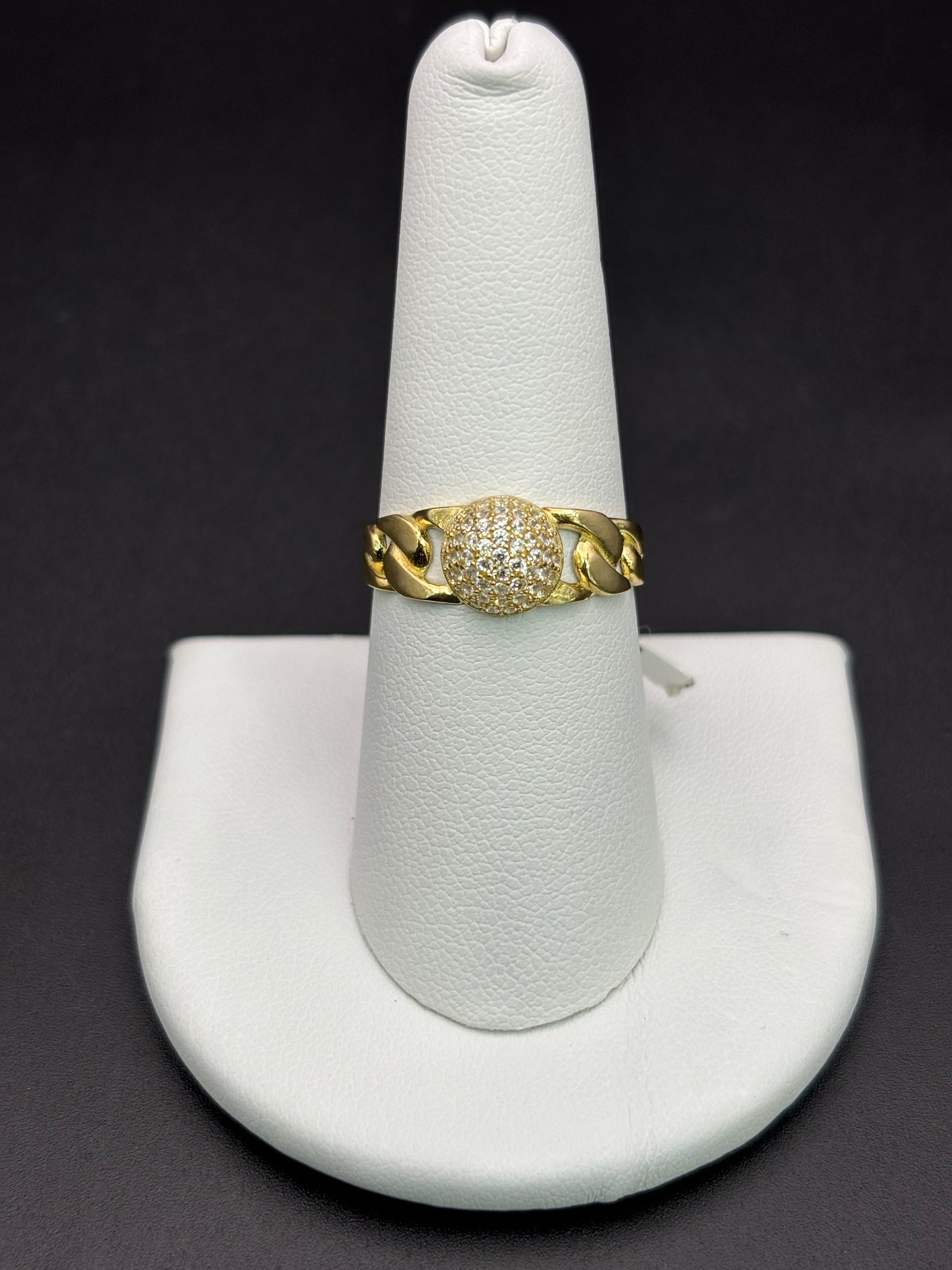10k Solid Gold Ring Spere Shape