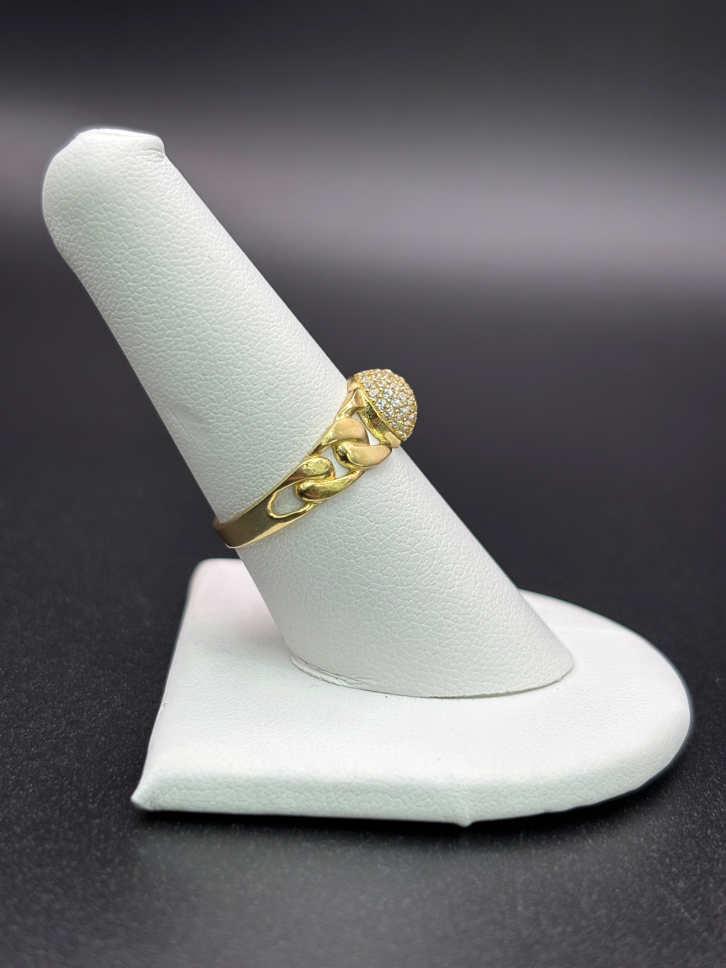 10k Solid Gold Ring Spere Shape