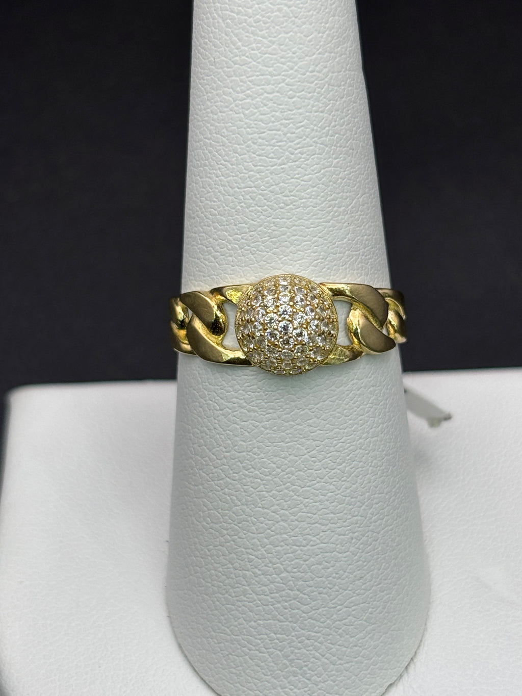 10k Solid Gold Ring Spere Shape