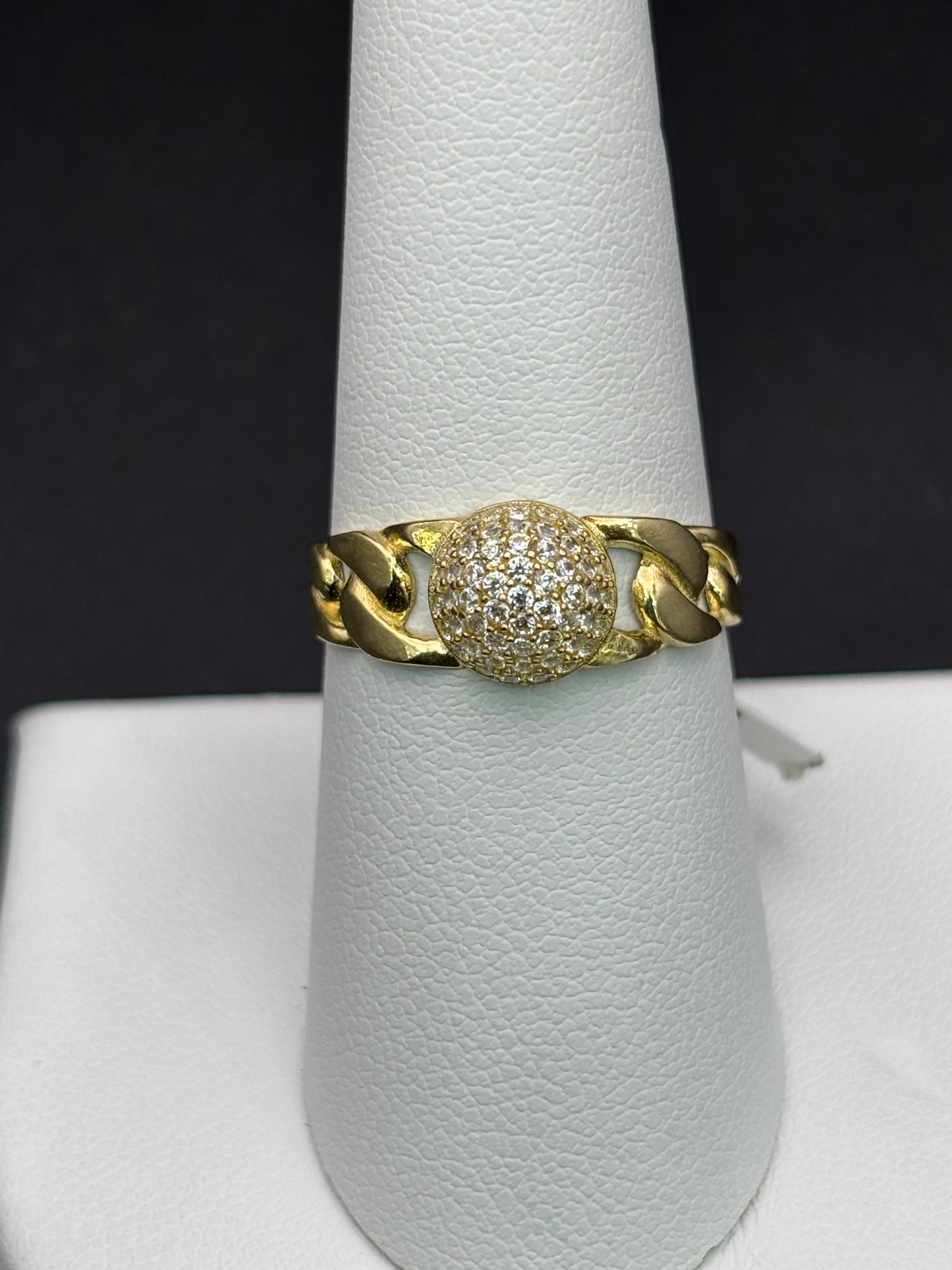 10k Solid Gold Ring Spere Shape