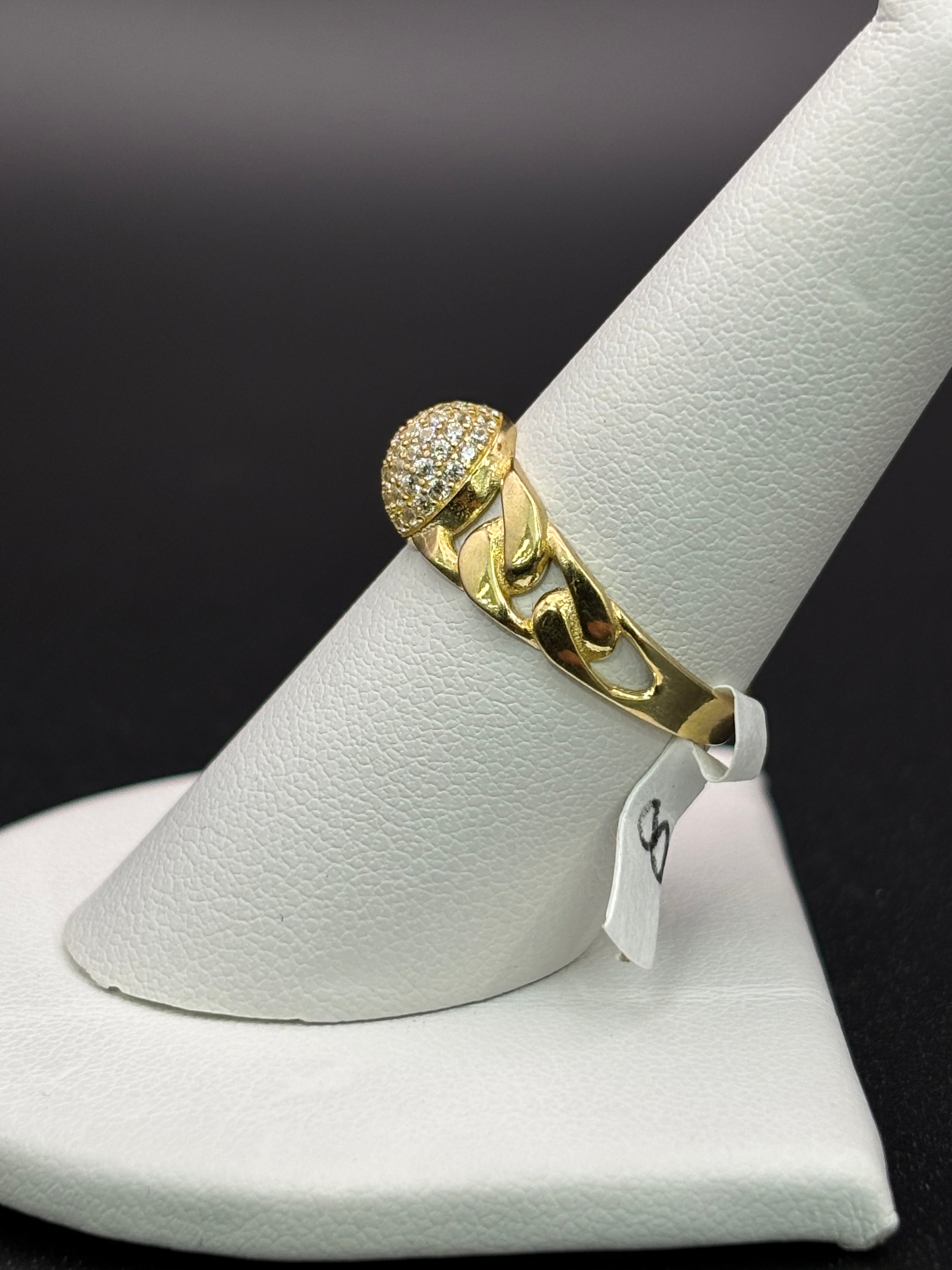 10k Solid Gold Ring Spere Shape