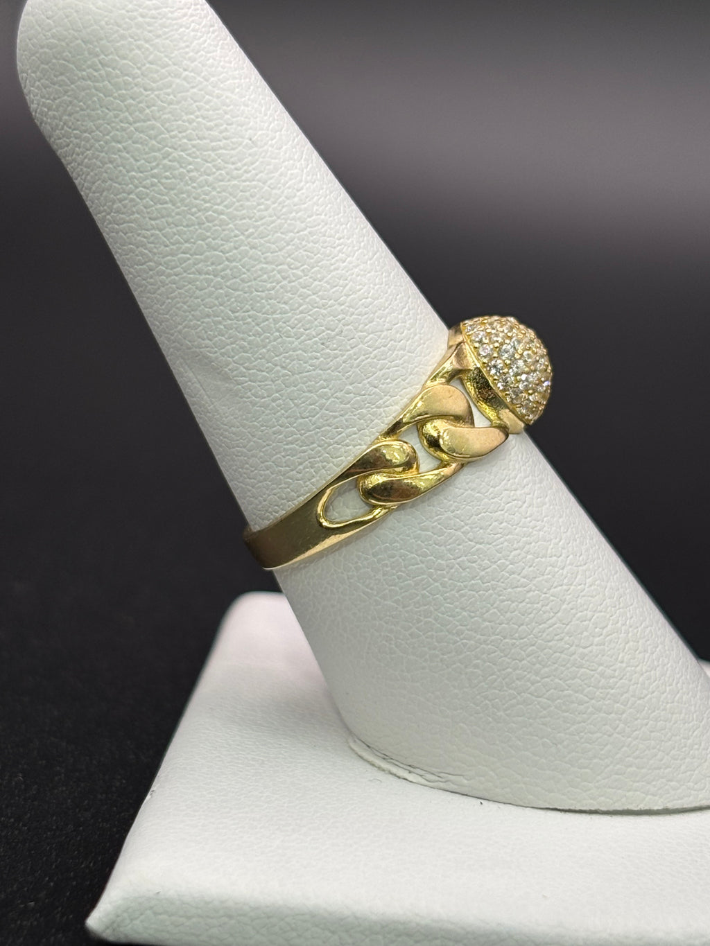 10k Solid Gold Ring Spere Shape