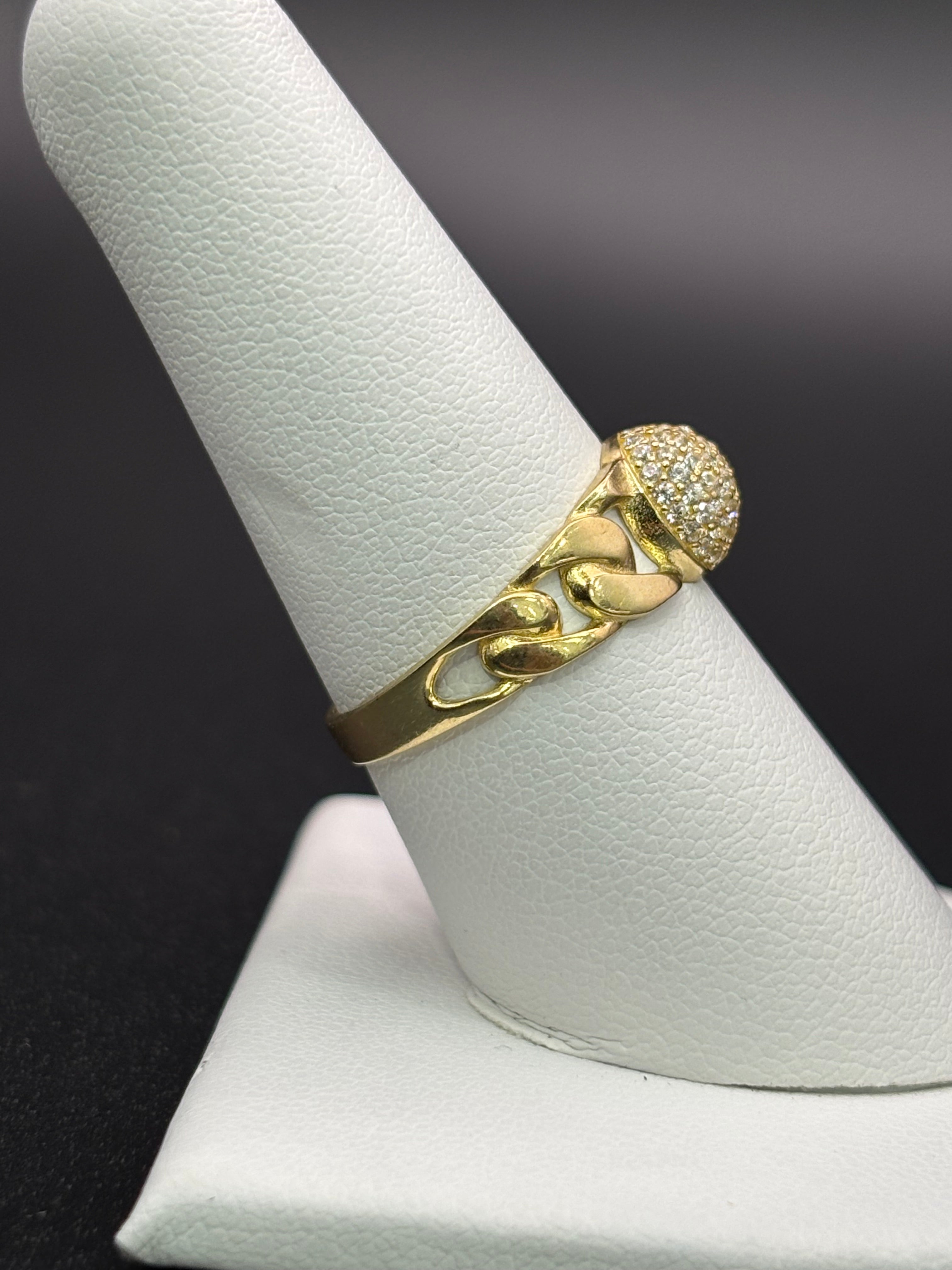 10k Solid Gold Ring Spere Shape