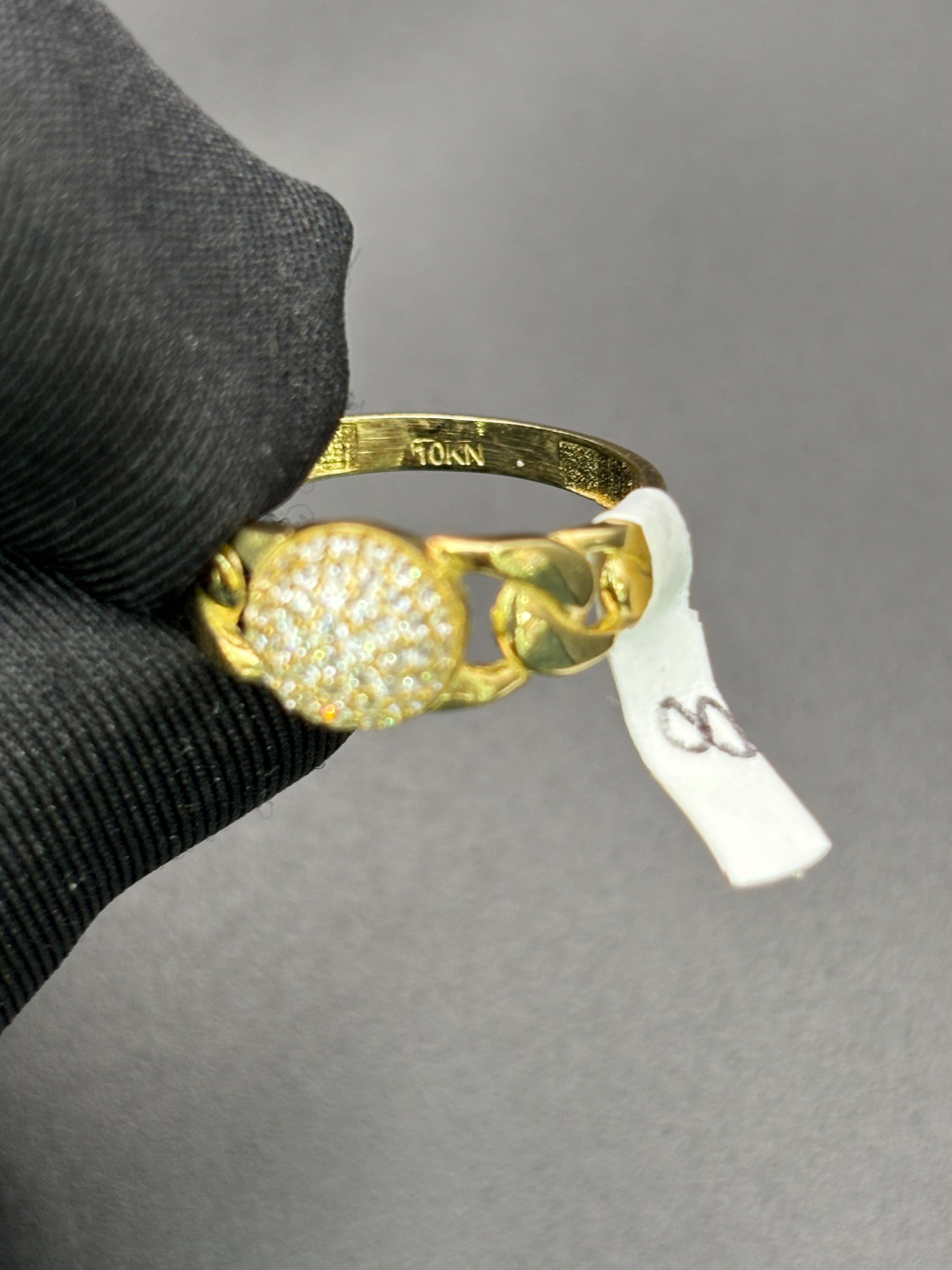10k Solid Gold Ring Spere Shape