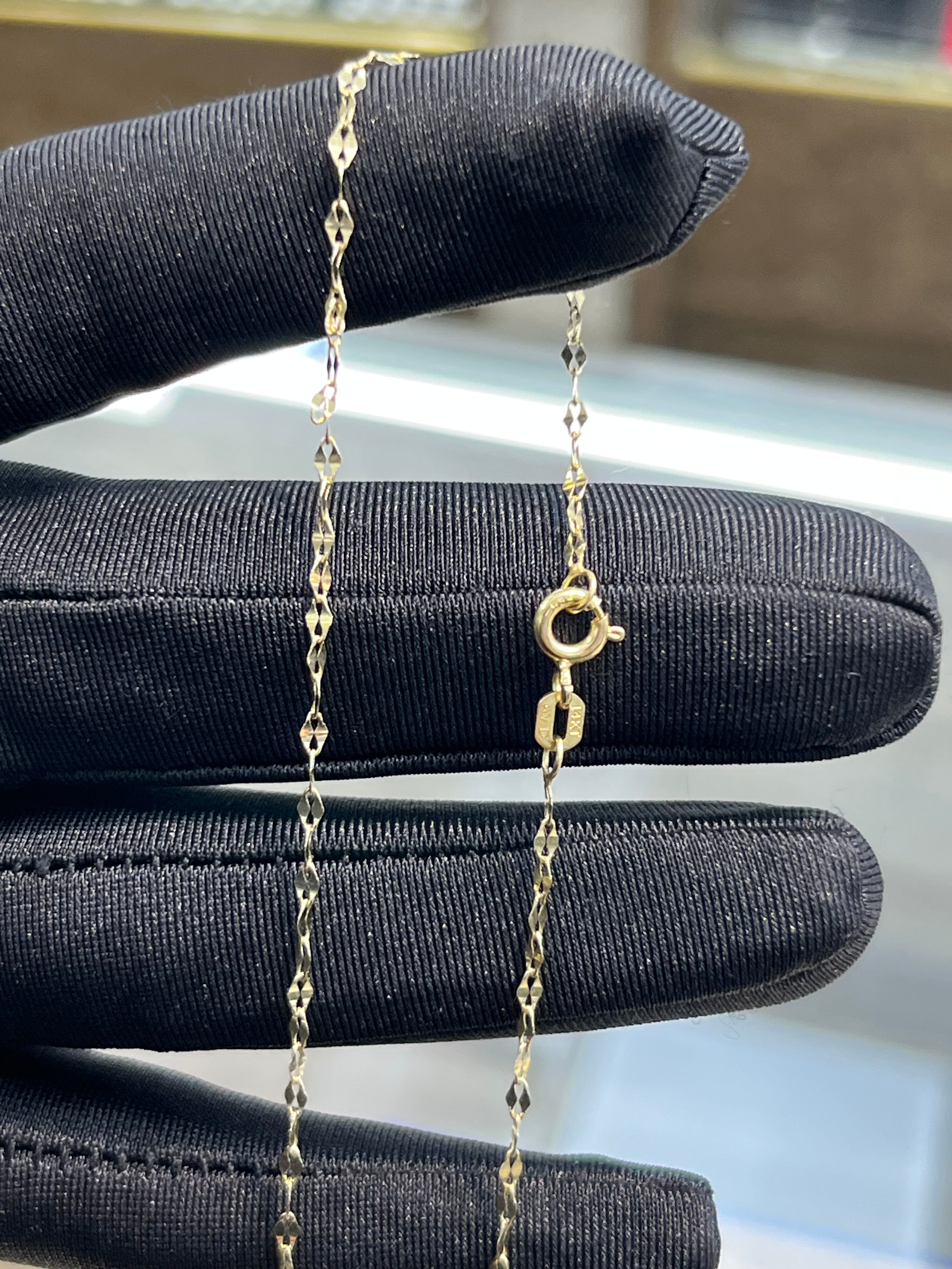 14K Gold Mirror Chain #31