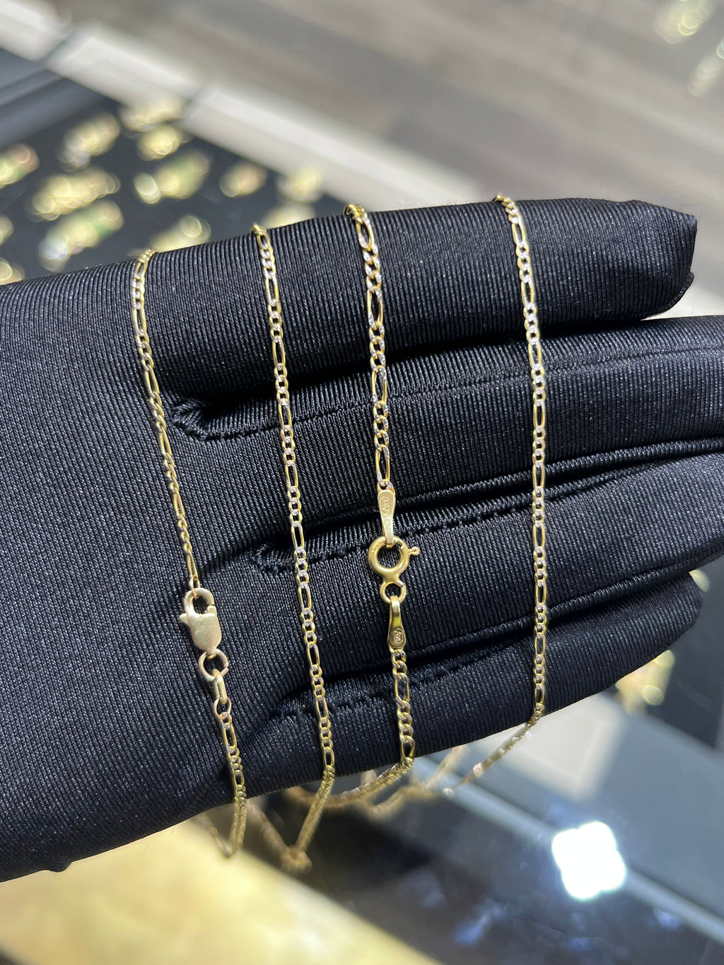 14K Gold Diamond Cut Fiargo Chain #18