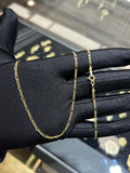 14K Gold Diamond Cut Fiargo Chain #18