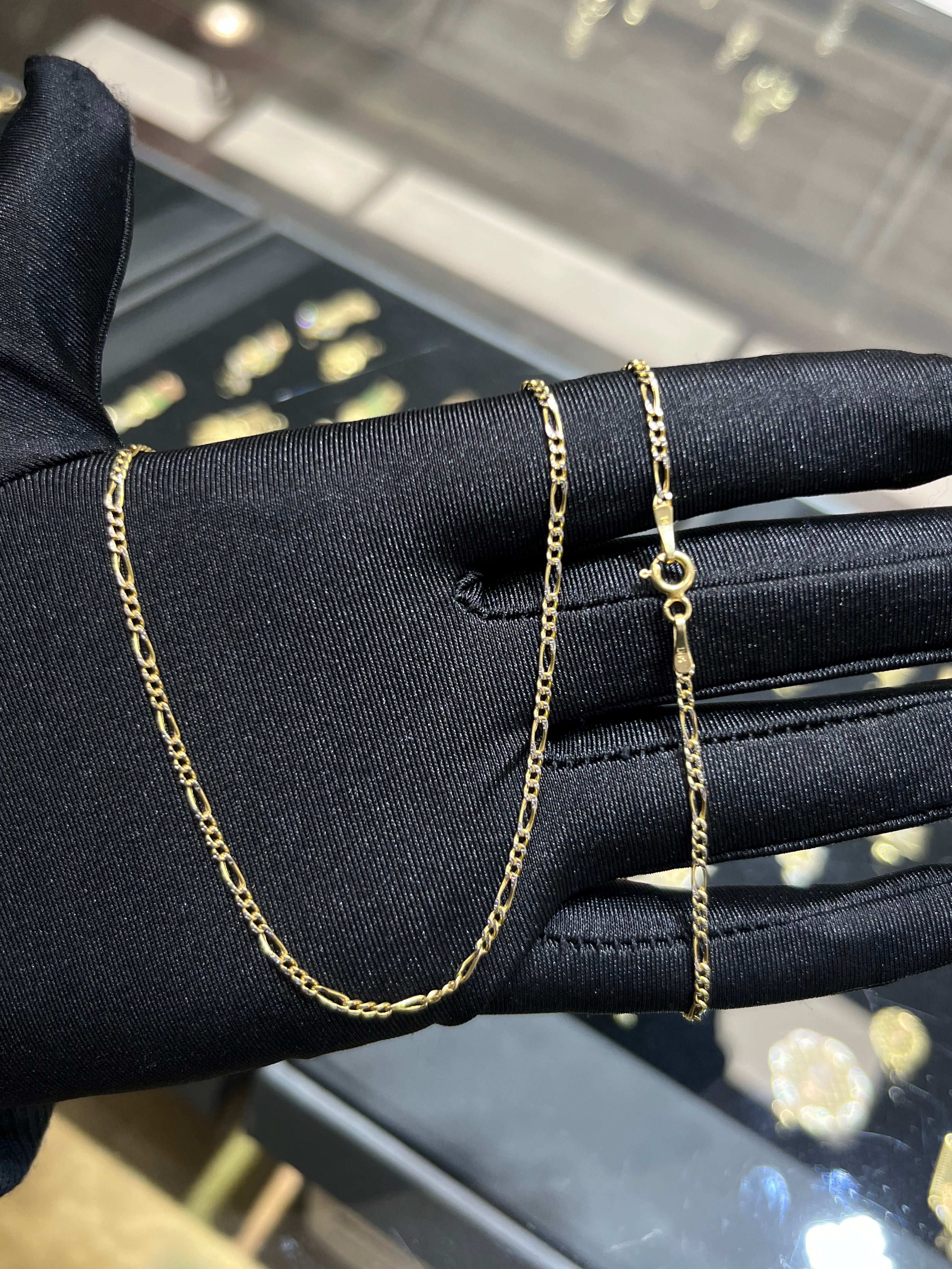 14K Gold Diamond Cut Fiargo Chain #18