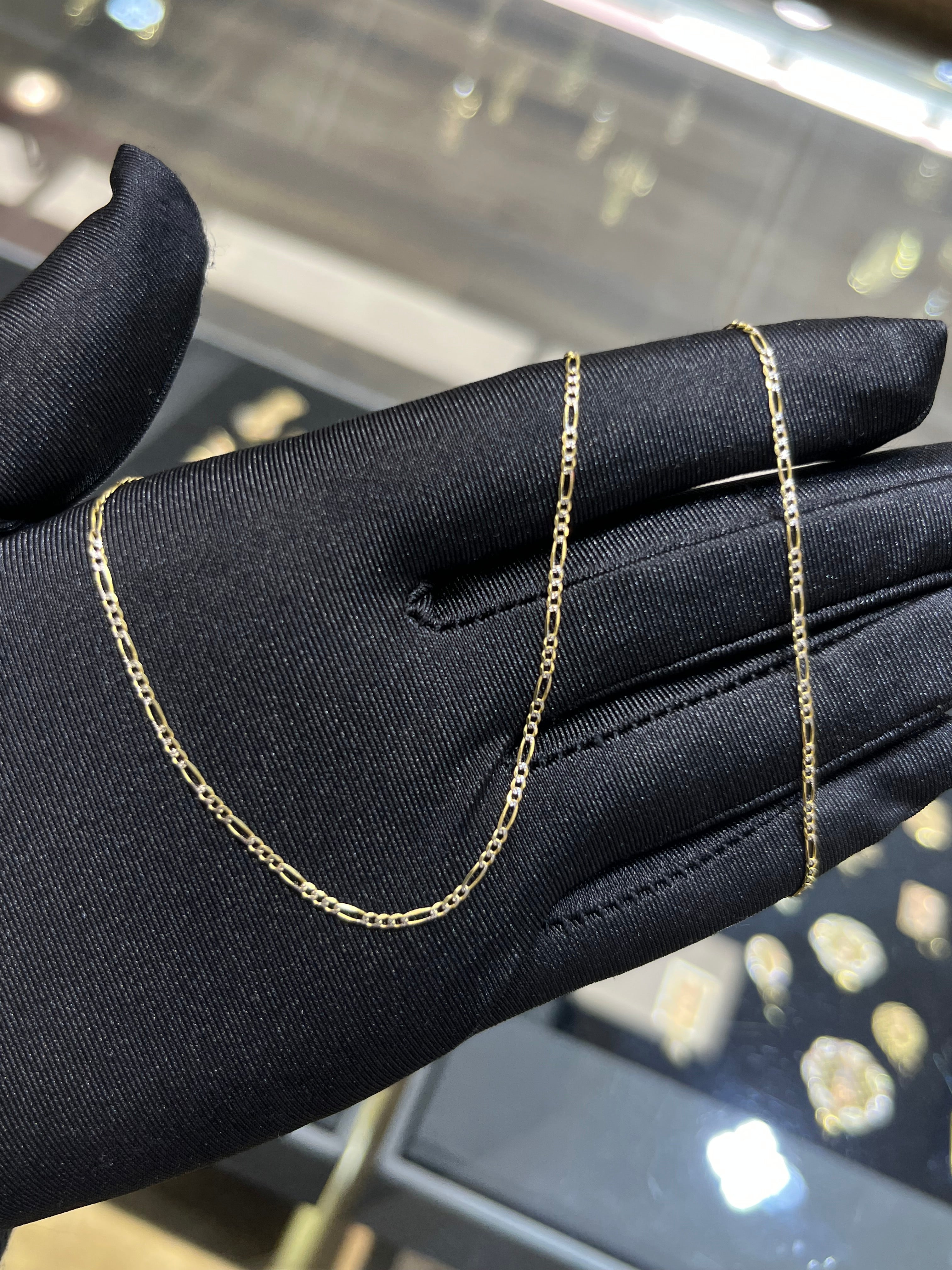 14K Gold Diamond Cut Fiargo Chain #18
