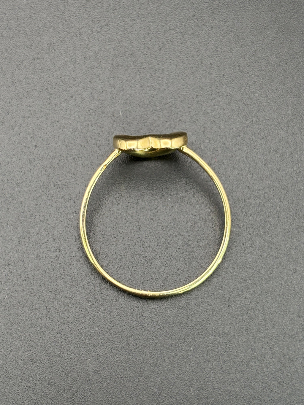 14k Solid Gold Ring Hollow Heart