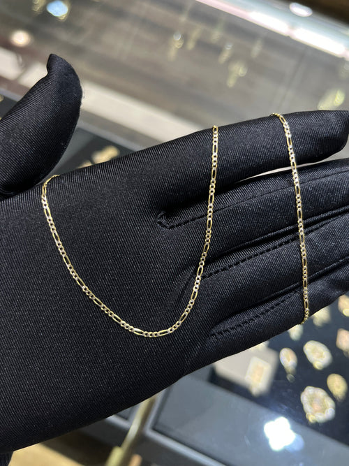 14K Gold Diamond Cut Fiargo Chain #18