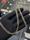 14K Gold 5 MM Diamond Cut Curb Link Chain #8