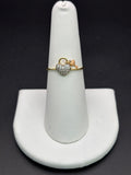 14k Solid Gold Ring Heart Lock with Key