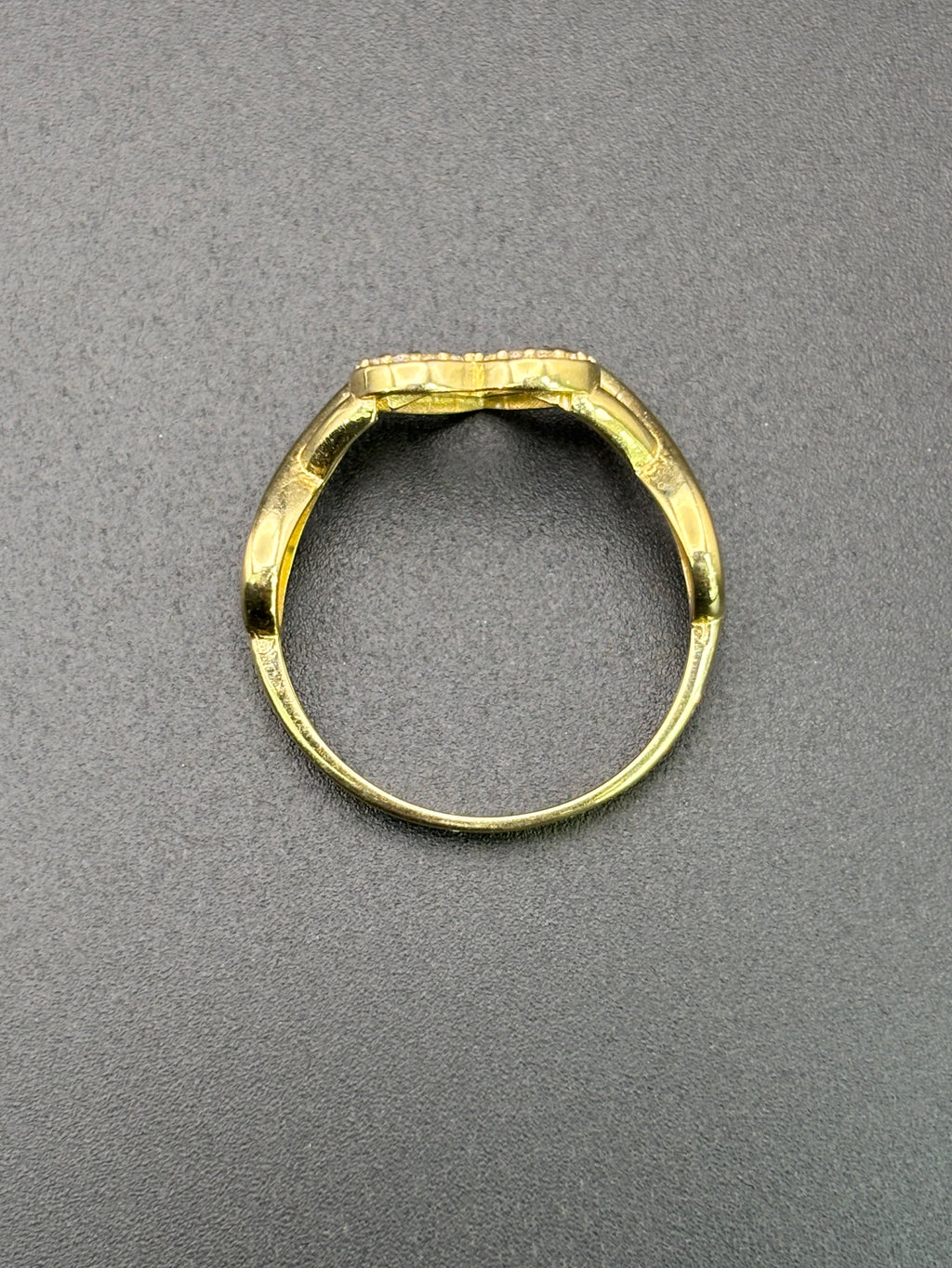 14k Solid Gold Ring Heart Infinity