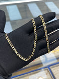 14k Gold 4MM Diamond Cut Curb Link #6