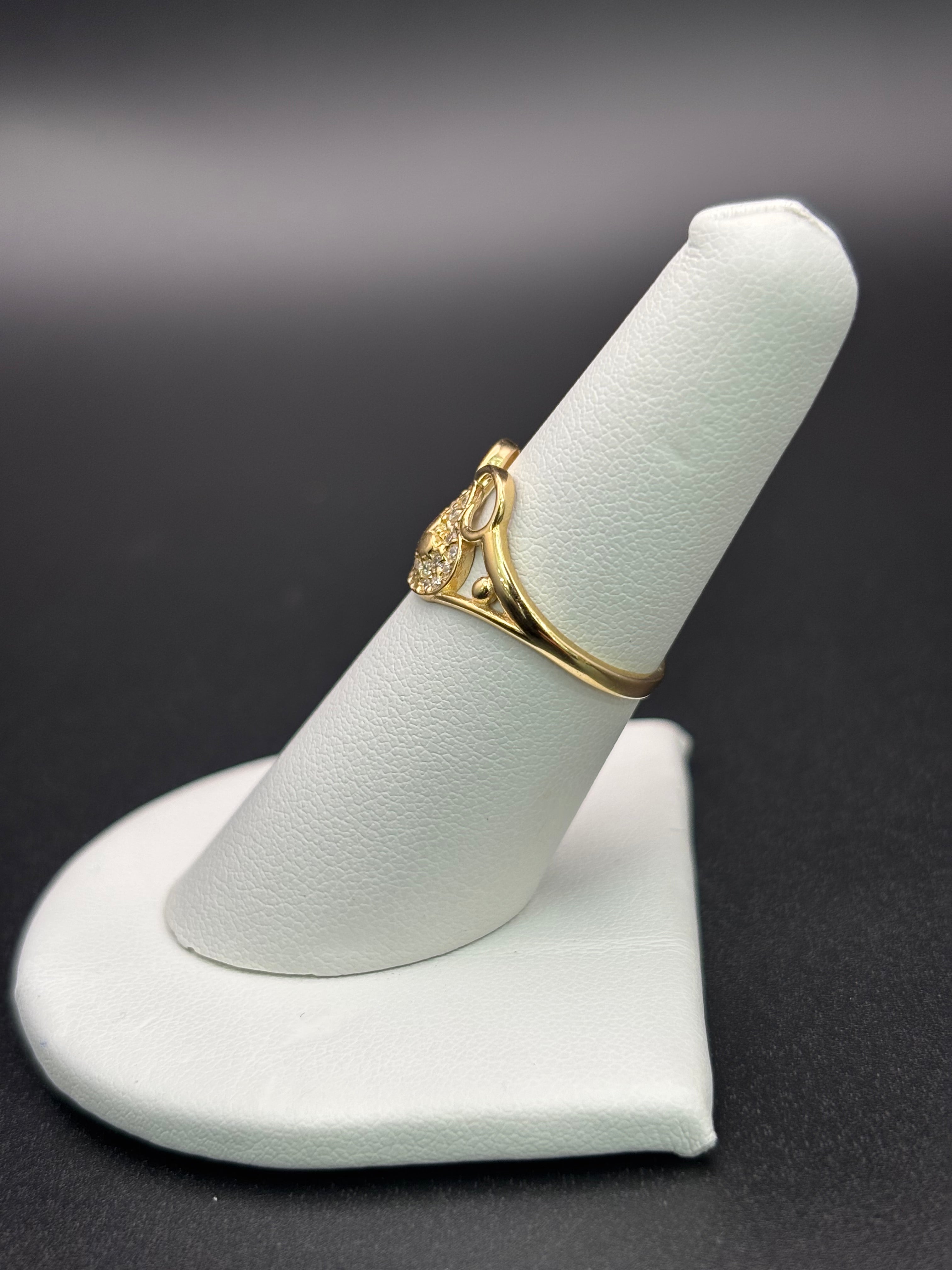 14k Solid Gold Ring Hearts