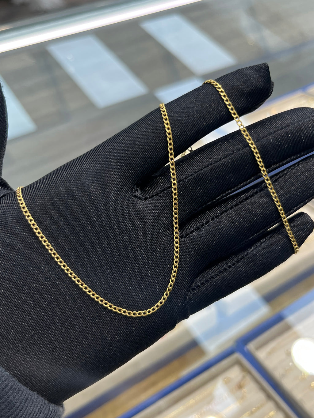 14k Gold 1.9MM Curb Link Chain