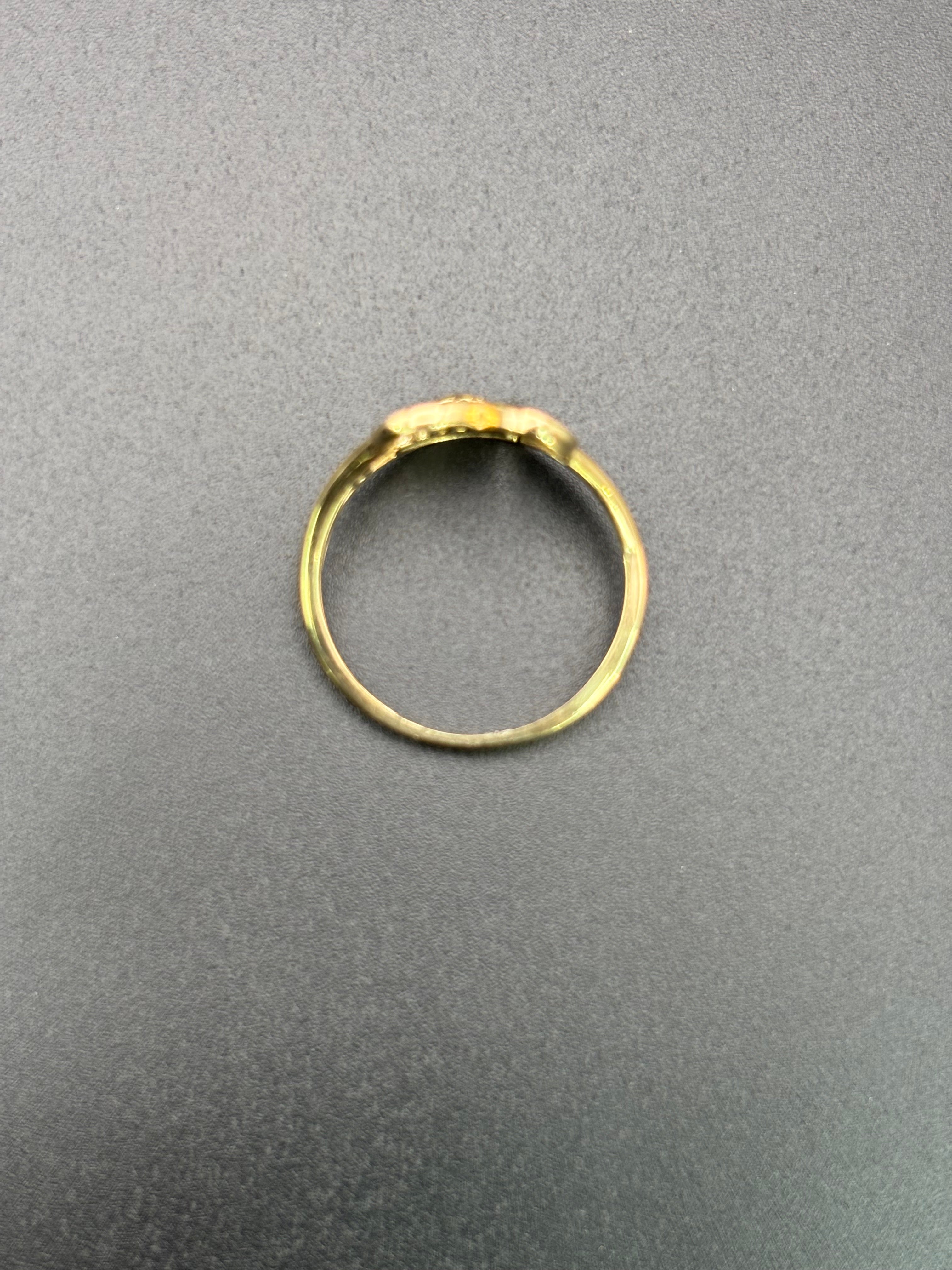 14k Solid Gold Ring Hearts