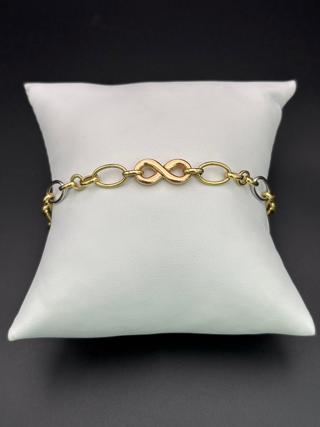 14k Solid Gold Bracelet Link Infinity