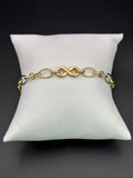 14k Solid Gold Bracelet Link Infinity
