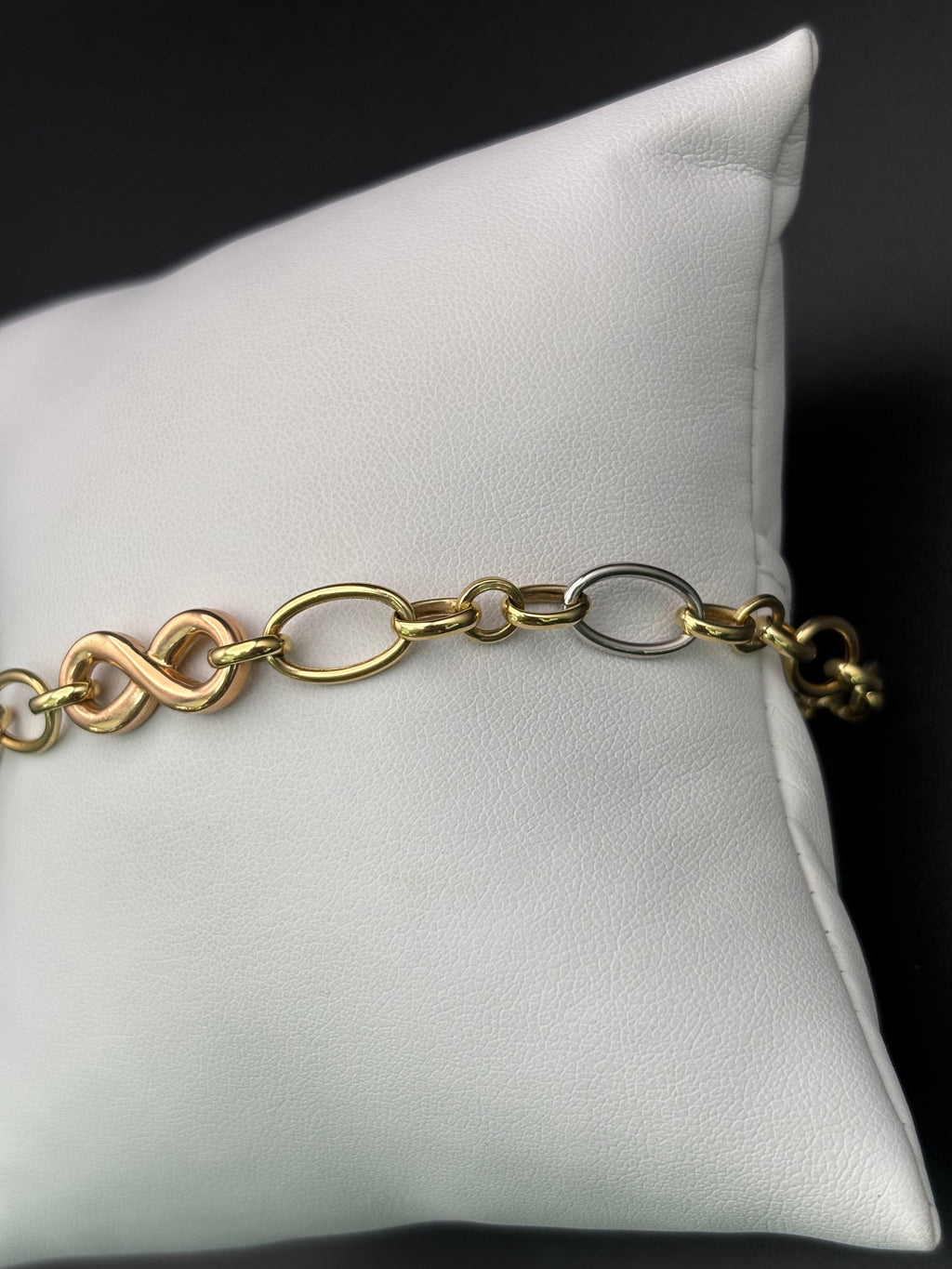 14k Solid Gold Bracelet Link Infinity