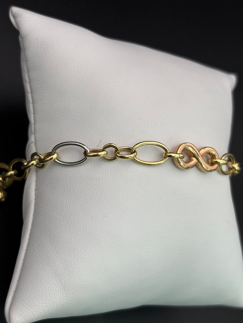 14k Solid Gold Bracelet Link Infinity
