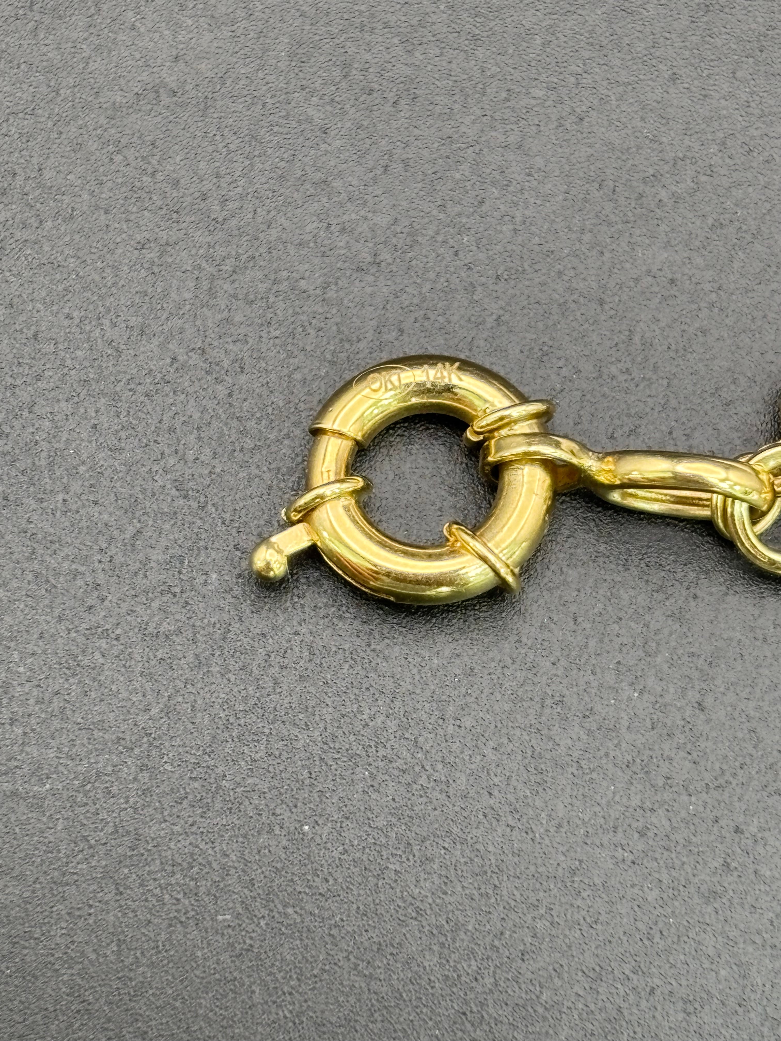 14k Solid Gold Bracelet Link Infinity