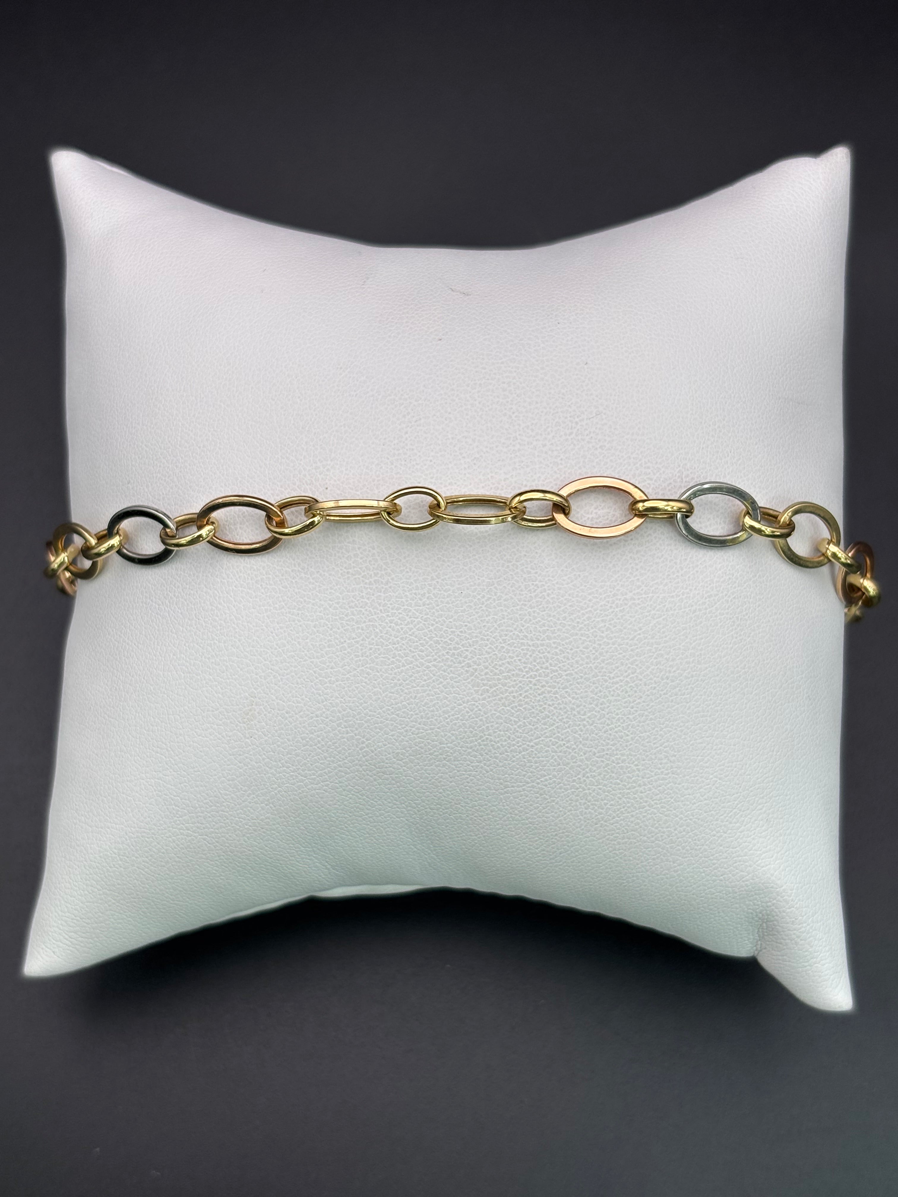 14k Solid Gold Bracelet Link Chain